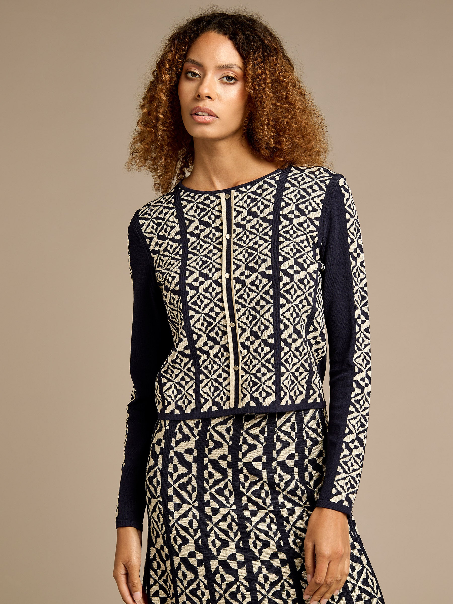 GWD Cate Knitted Geometric Top