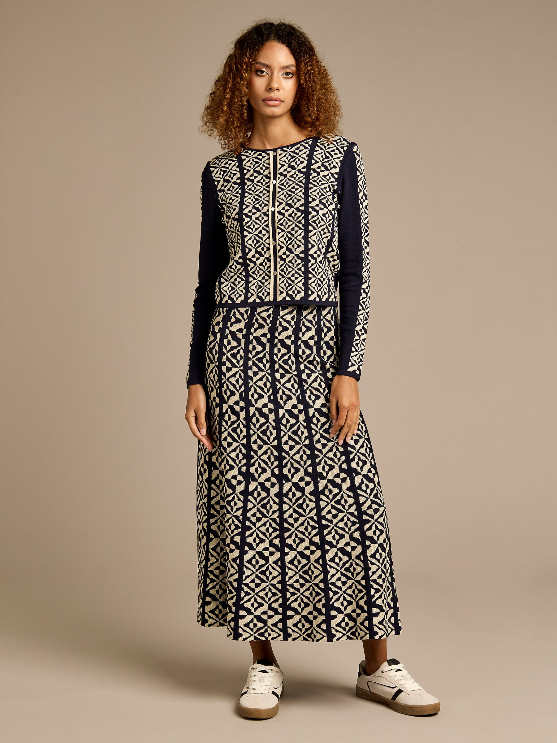 GWD Cate Knitted Geometric Top