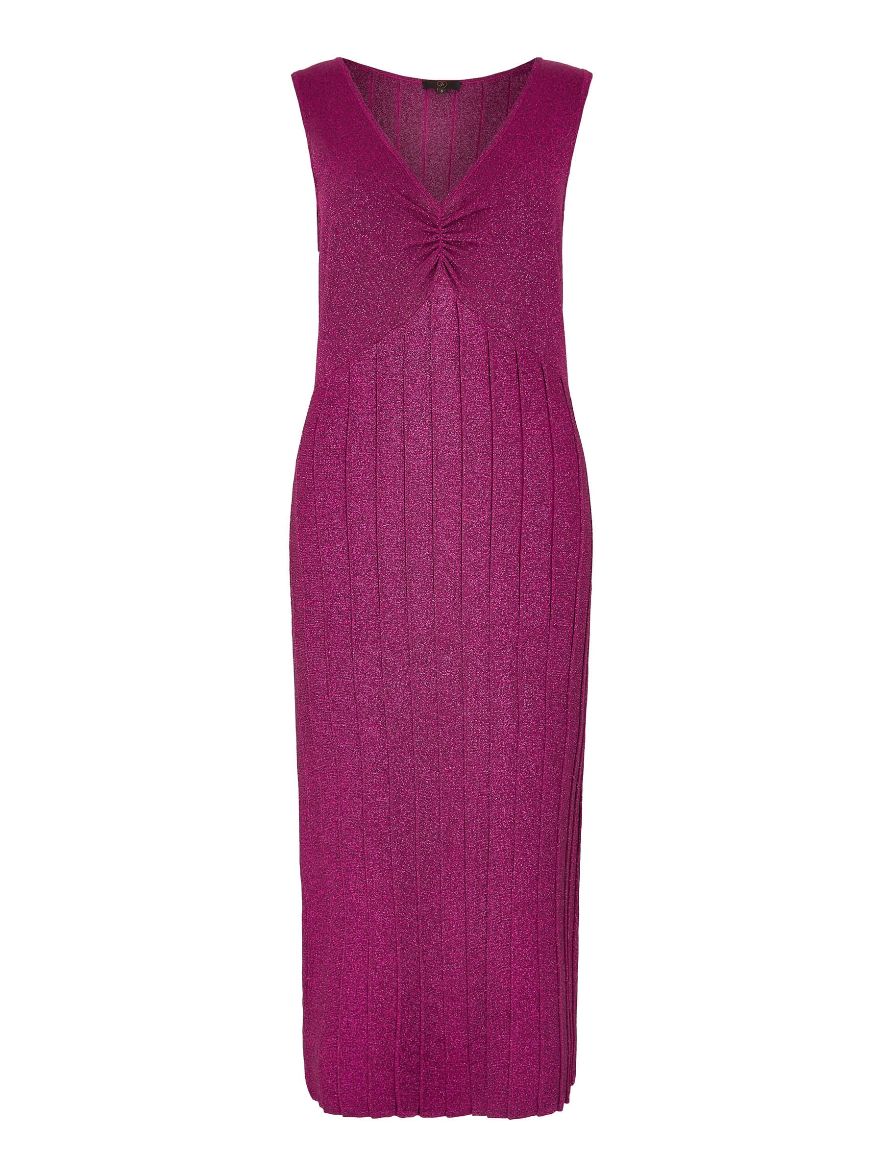 GWD Witney Sparkle Knitted Pink Midi Dress