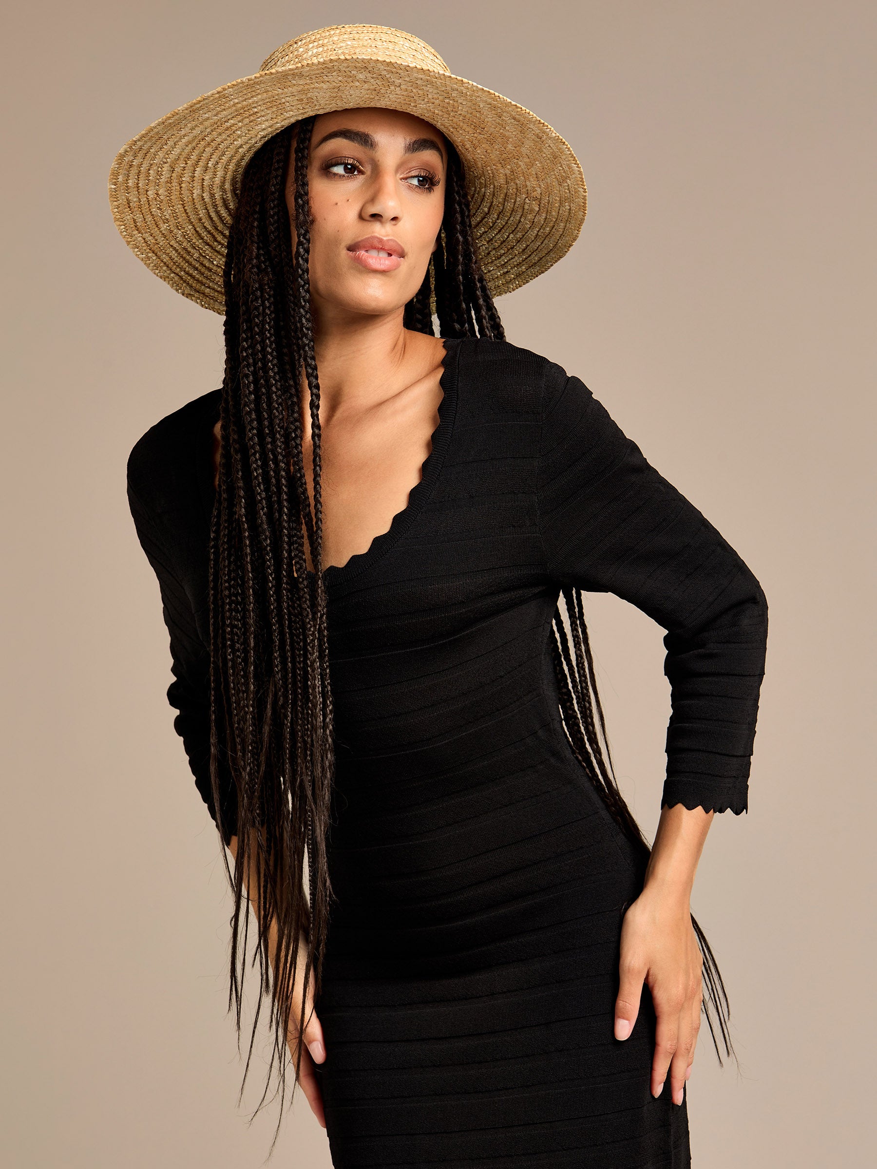 GWD Noah Ruffle Trim Knitted Dress
