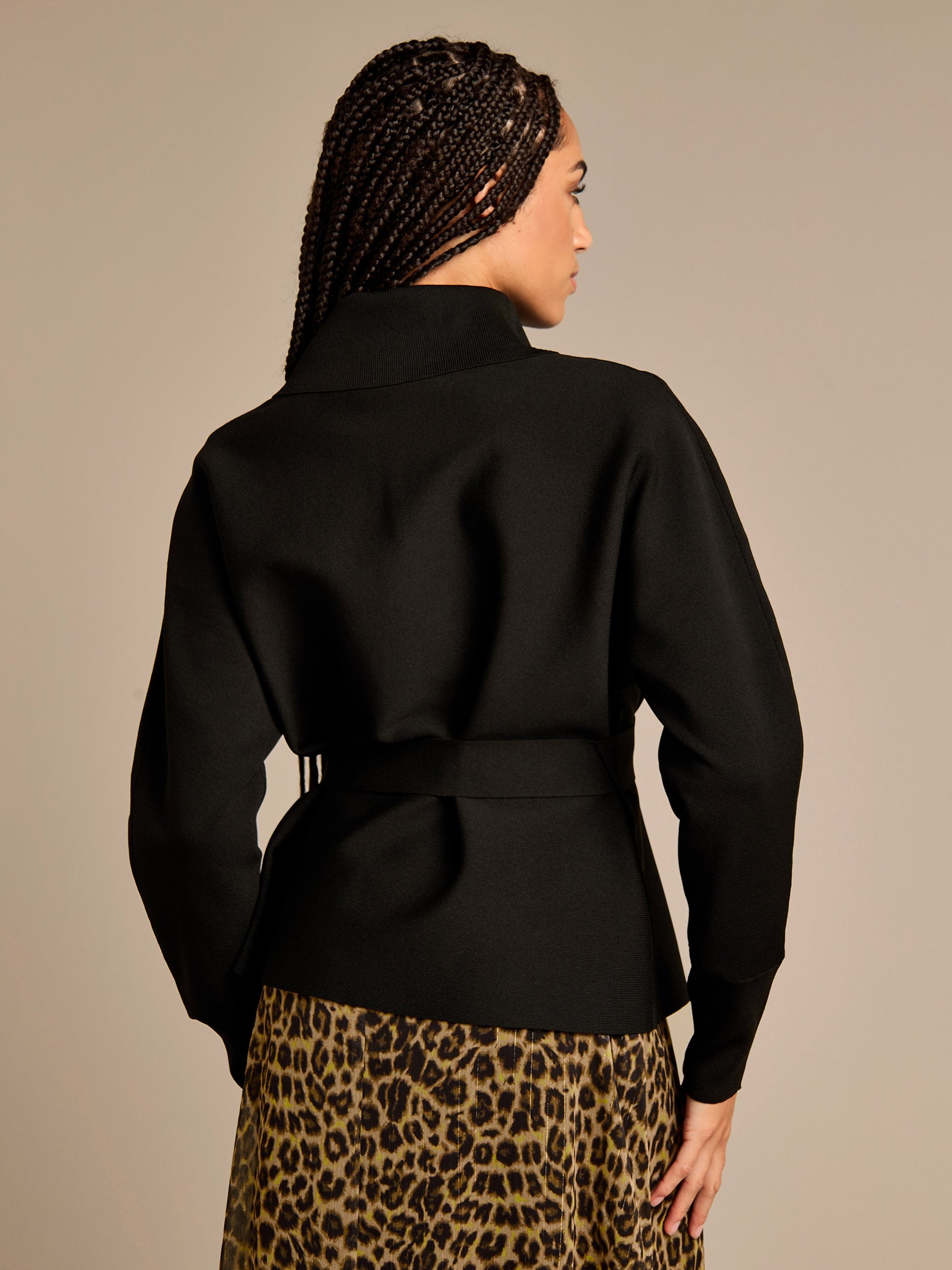 GWD Iris Knitted Roll Neck Tie Top