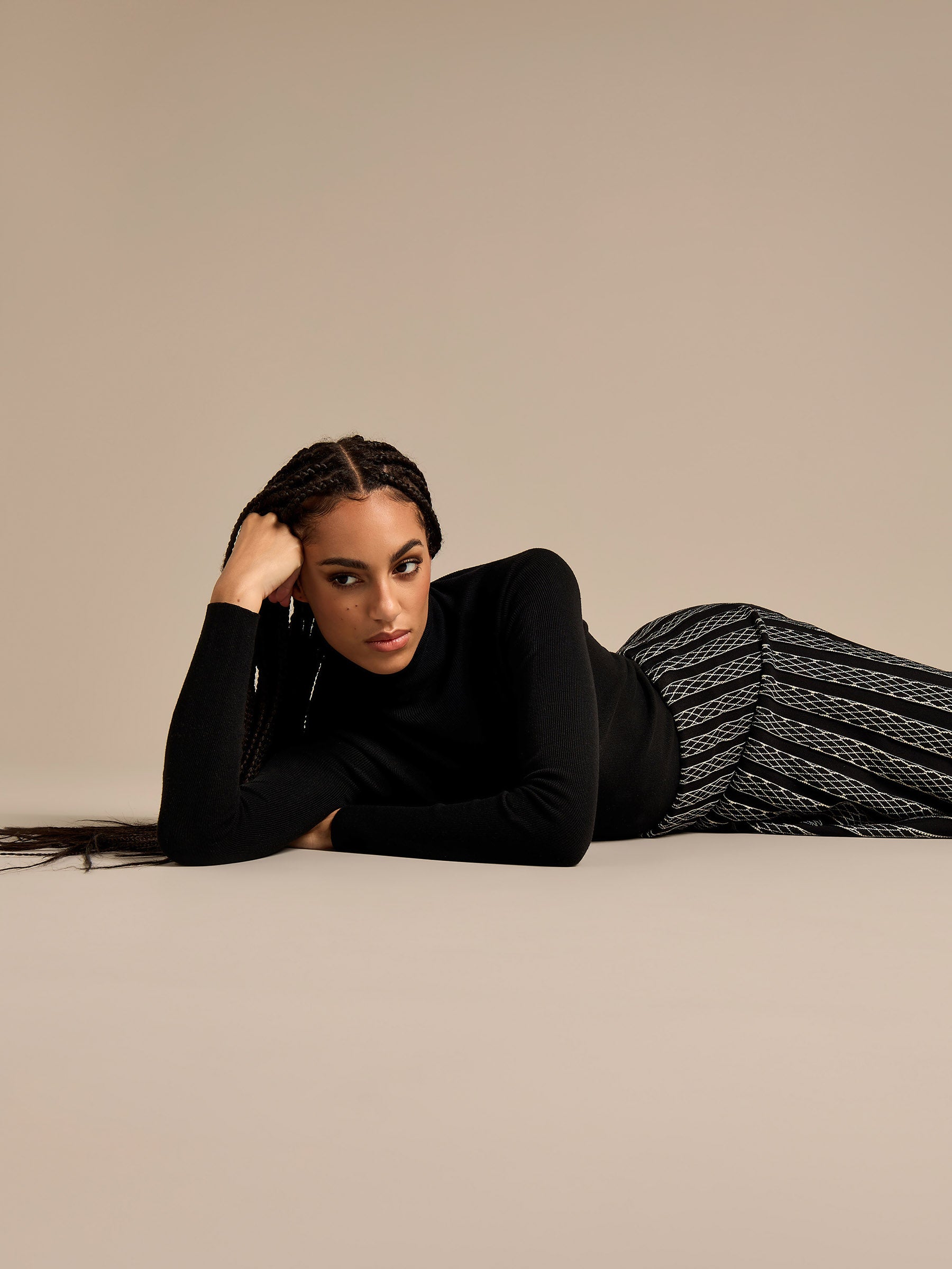 GWD Sienna Stripe Maxi Knitted Skirt