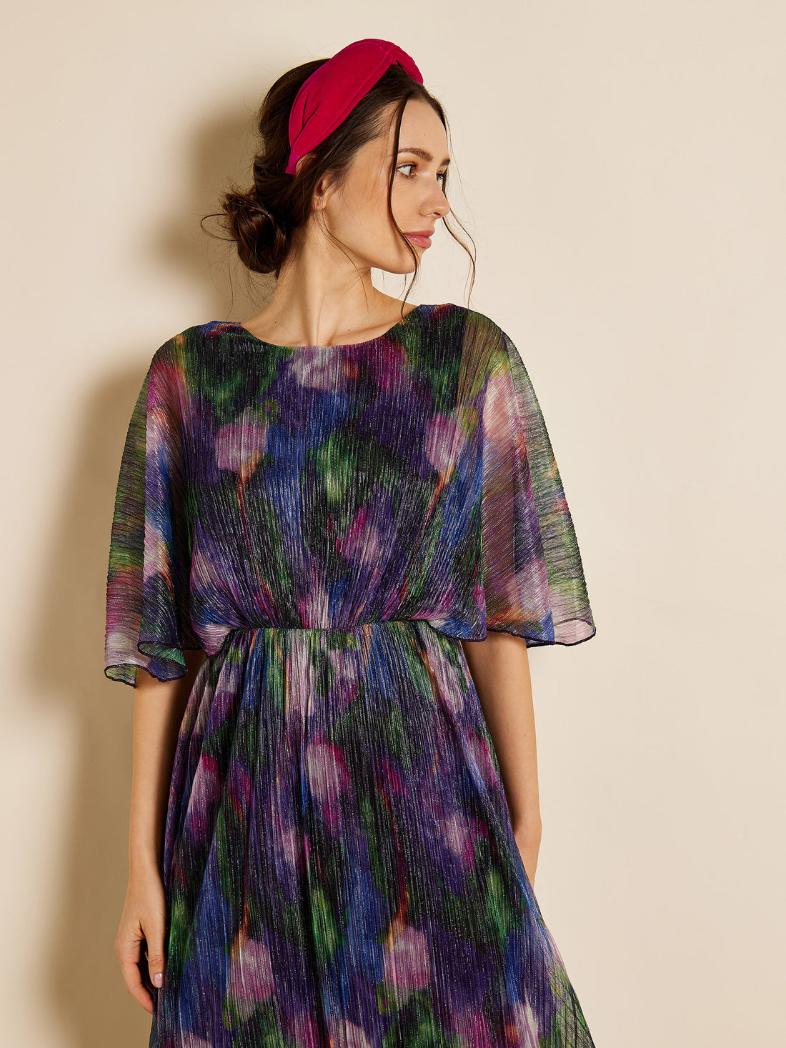 Cameron Metallic Print Dress | GWD Fashion