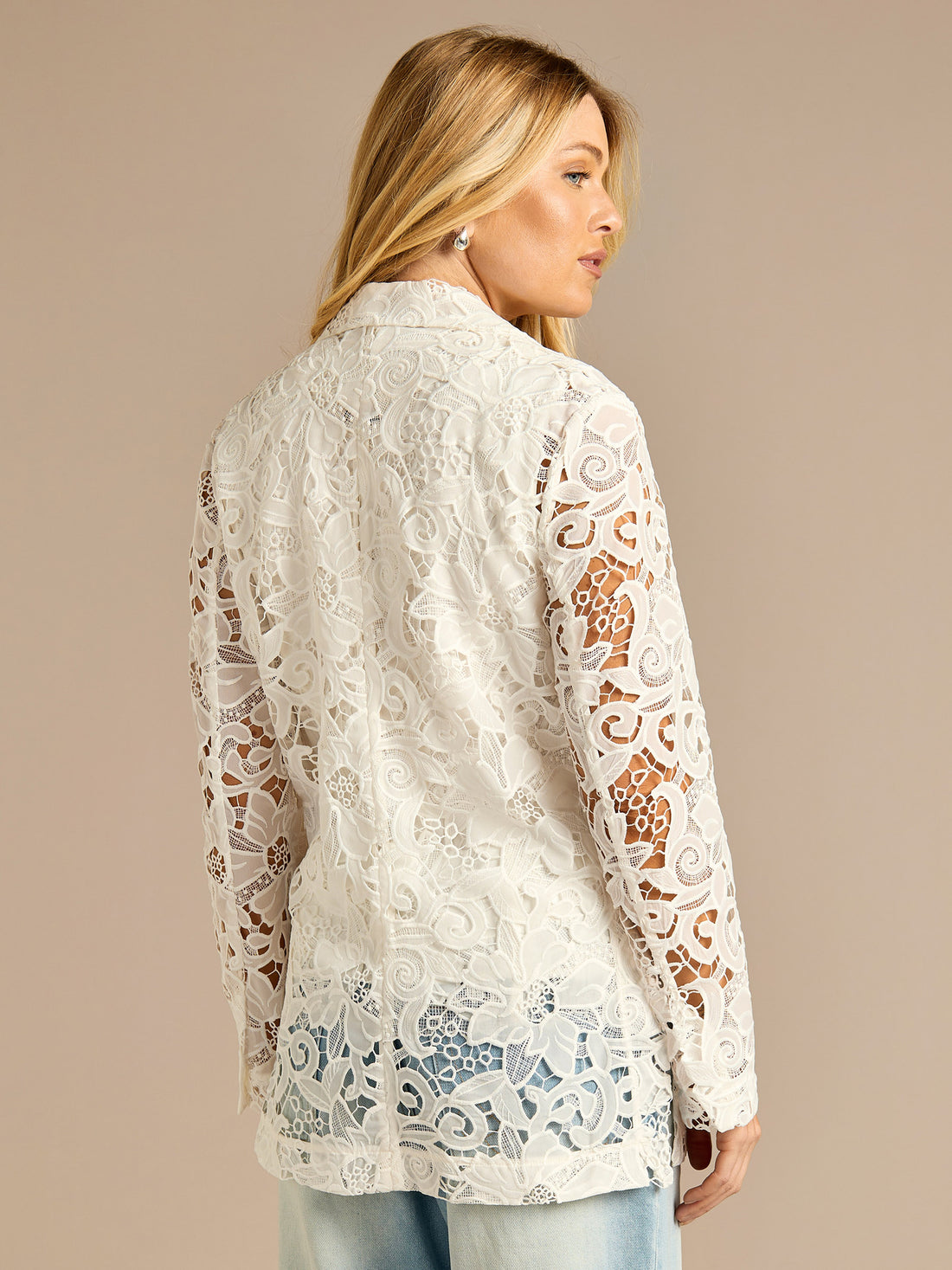 GWD Paola White Lace Blazer