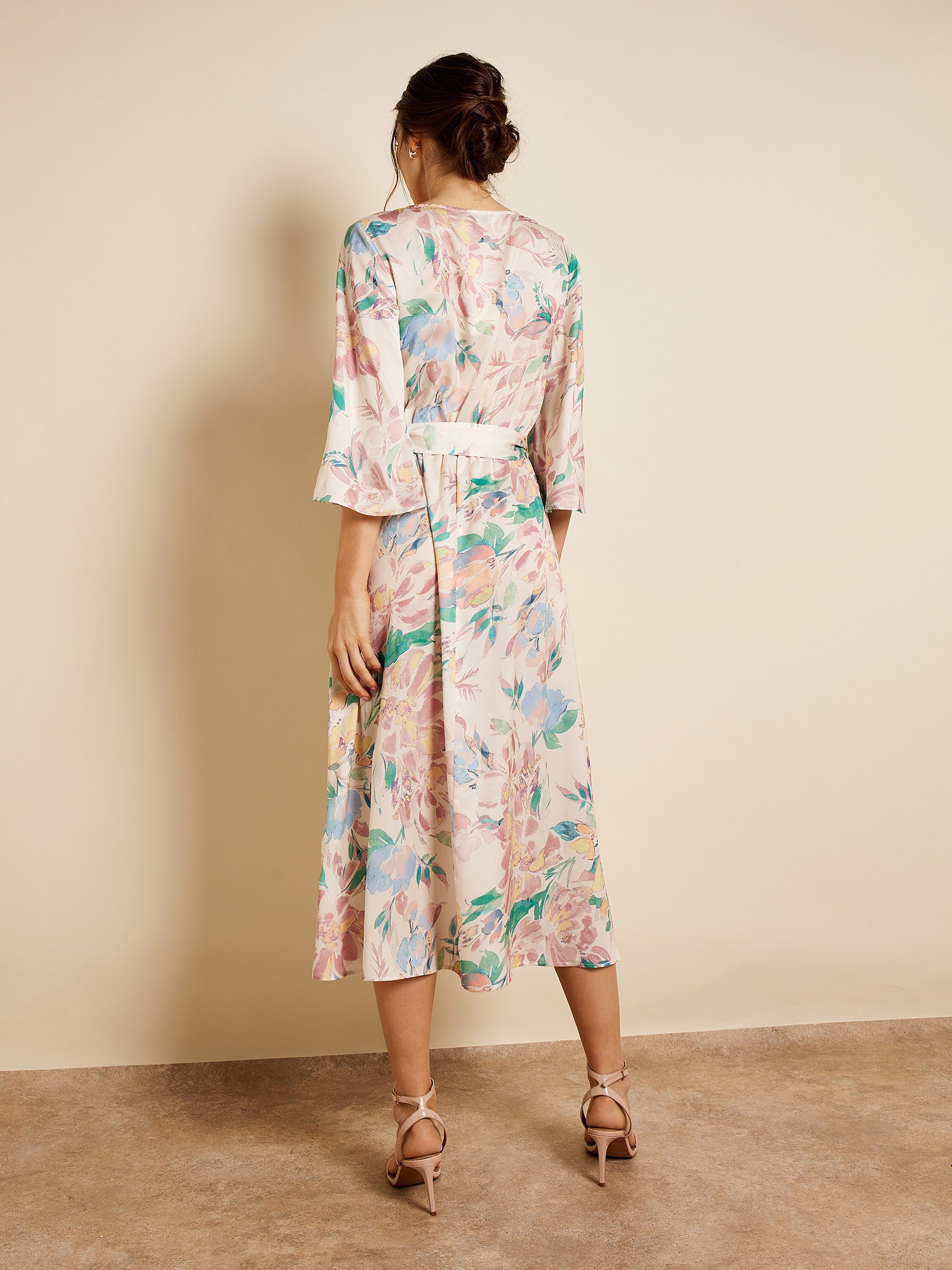GWD Julia Satin Printed Midi Dress