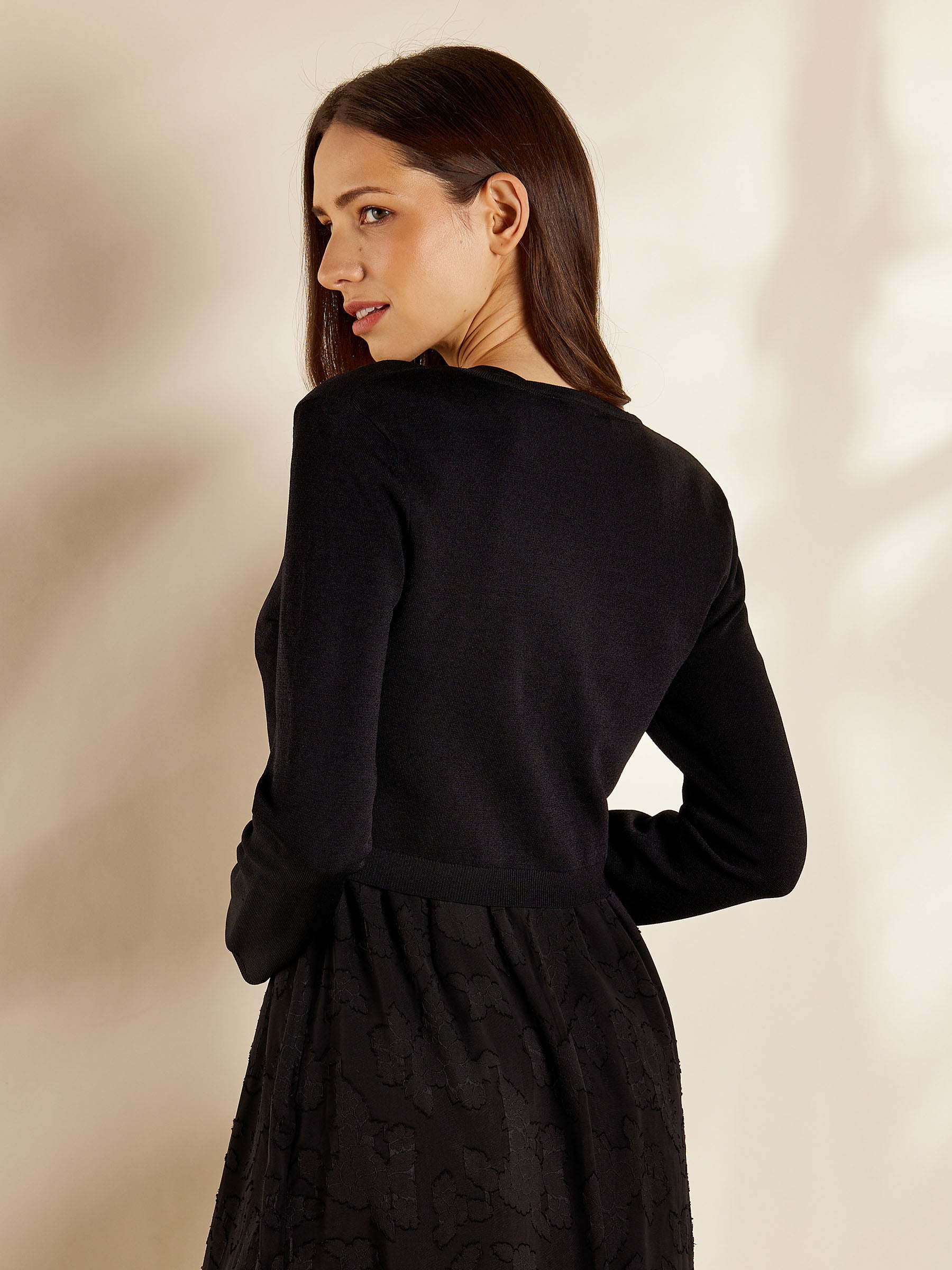 GWD Jewel Cropped Knitted Cardigan