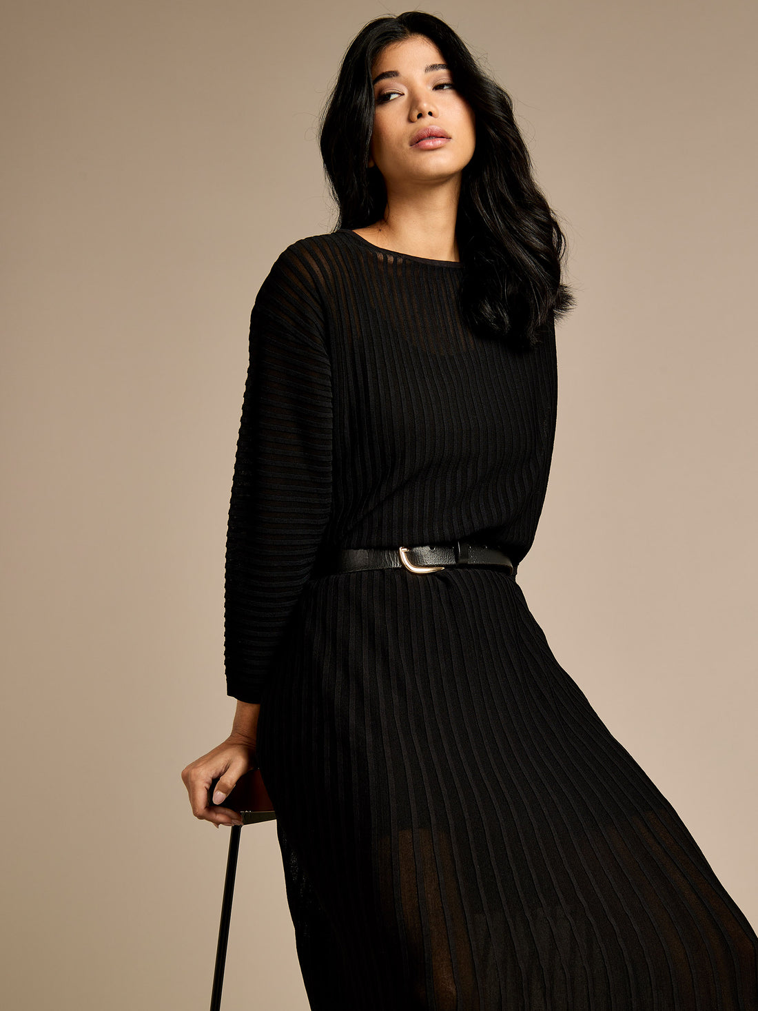 GWD Amrie Black Knitted Top