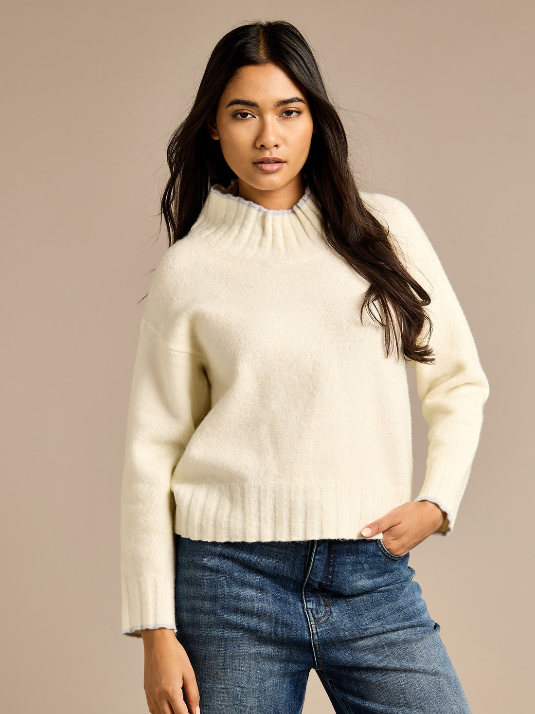 GWD Kipling Cream High Neck Jumper