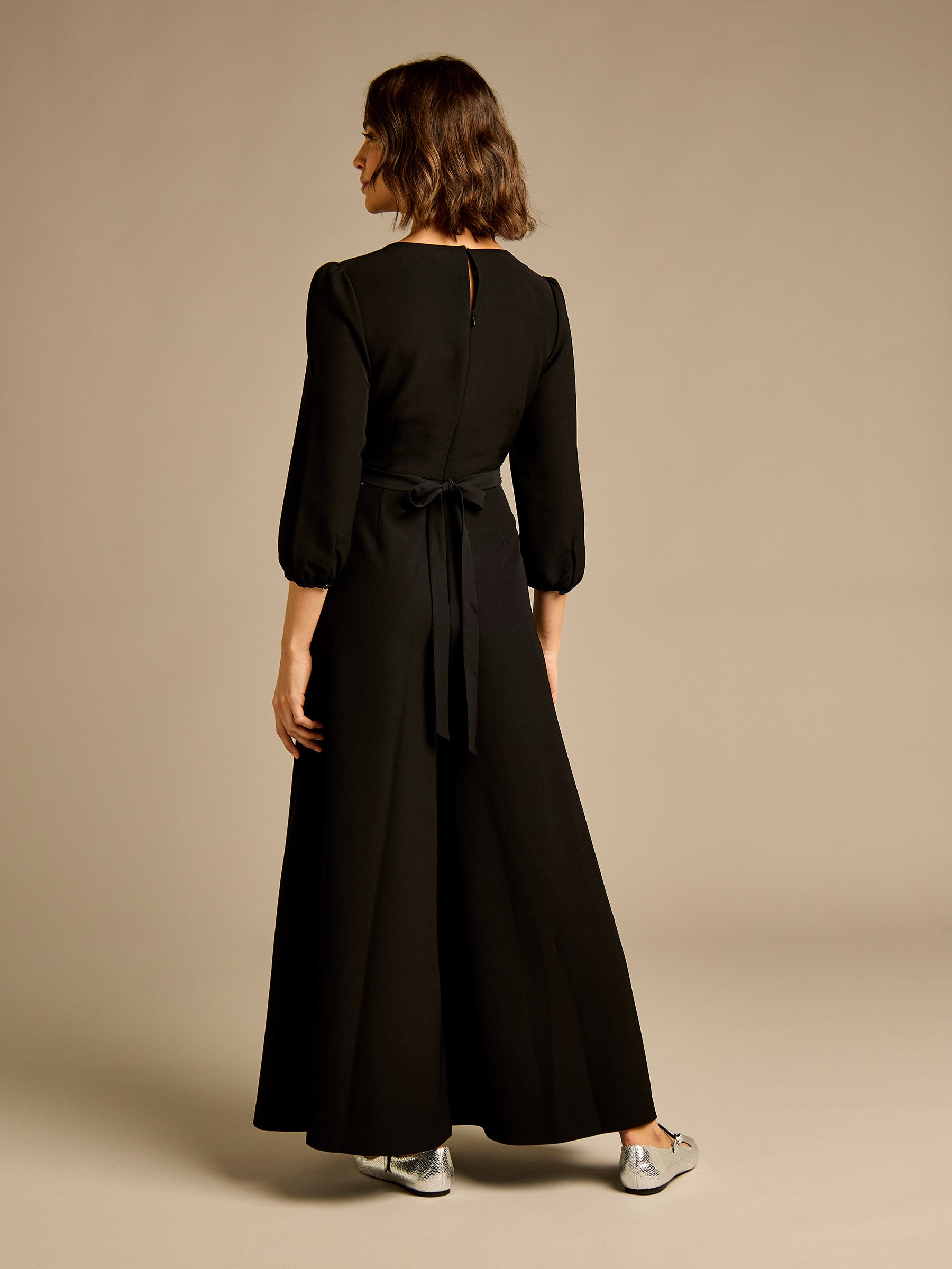 GWD Laura Black Palazzo Leg Jumpsuit