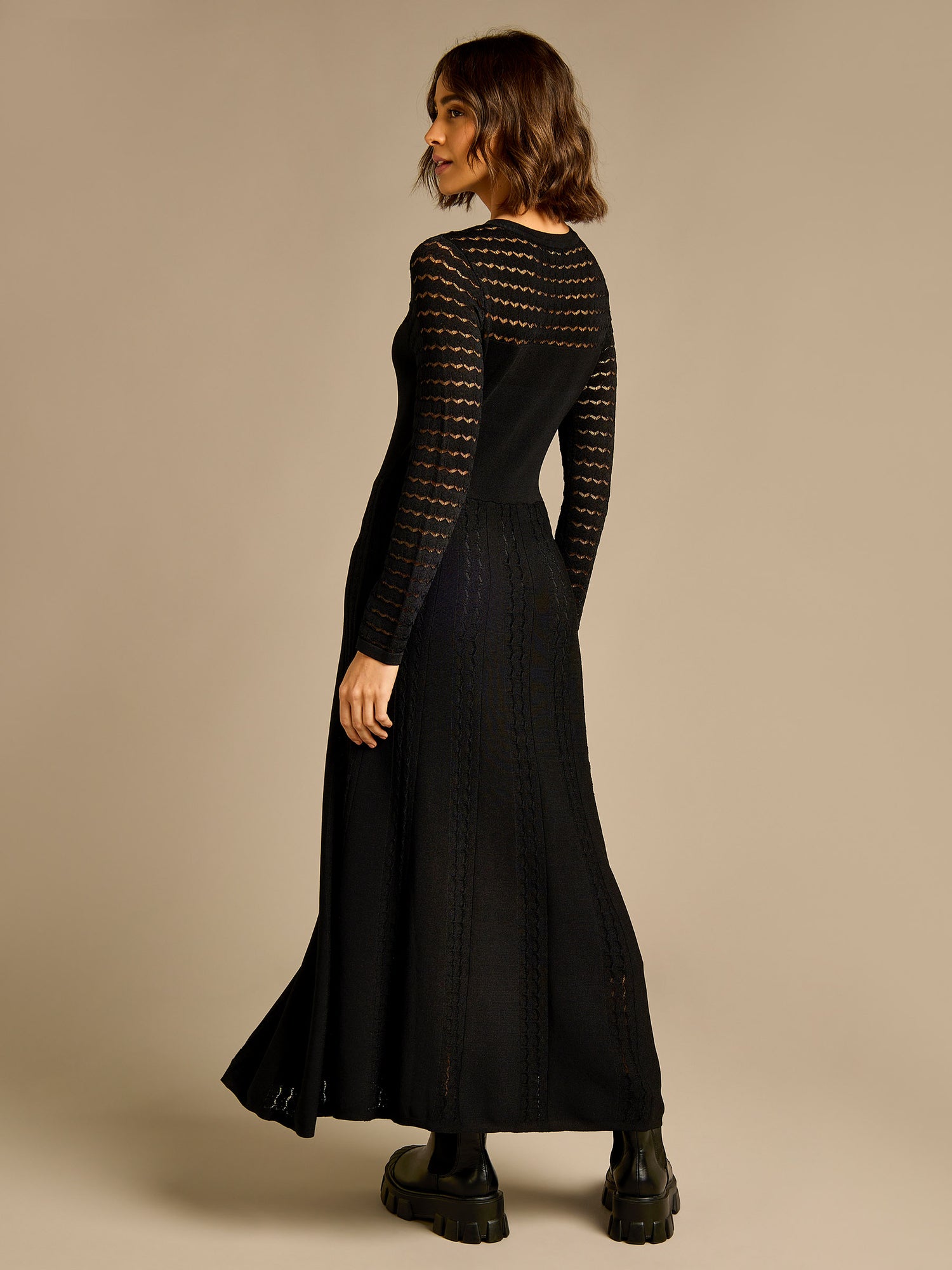 GWD Leah Black Knit Dress