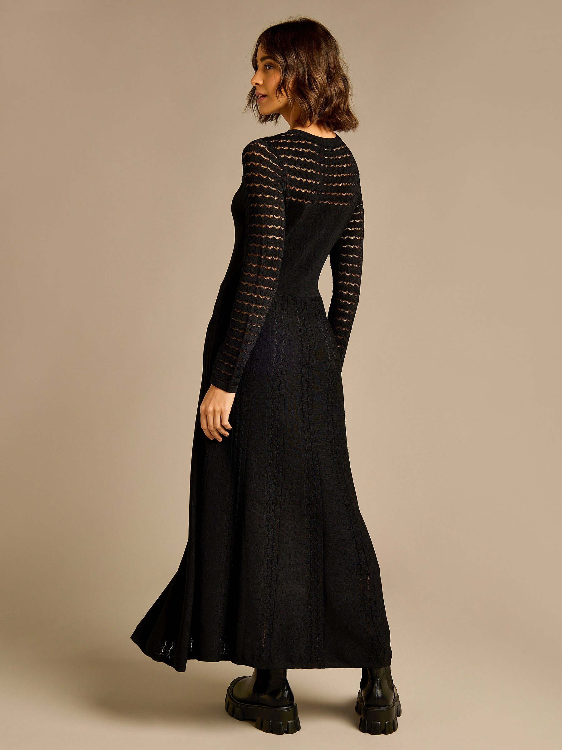 GWD Leah Black Knit Dress