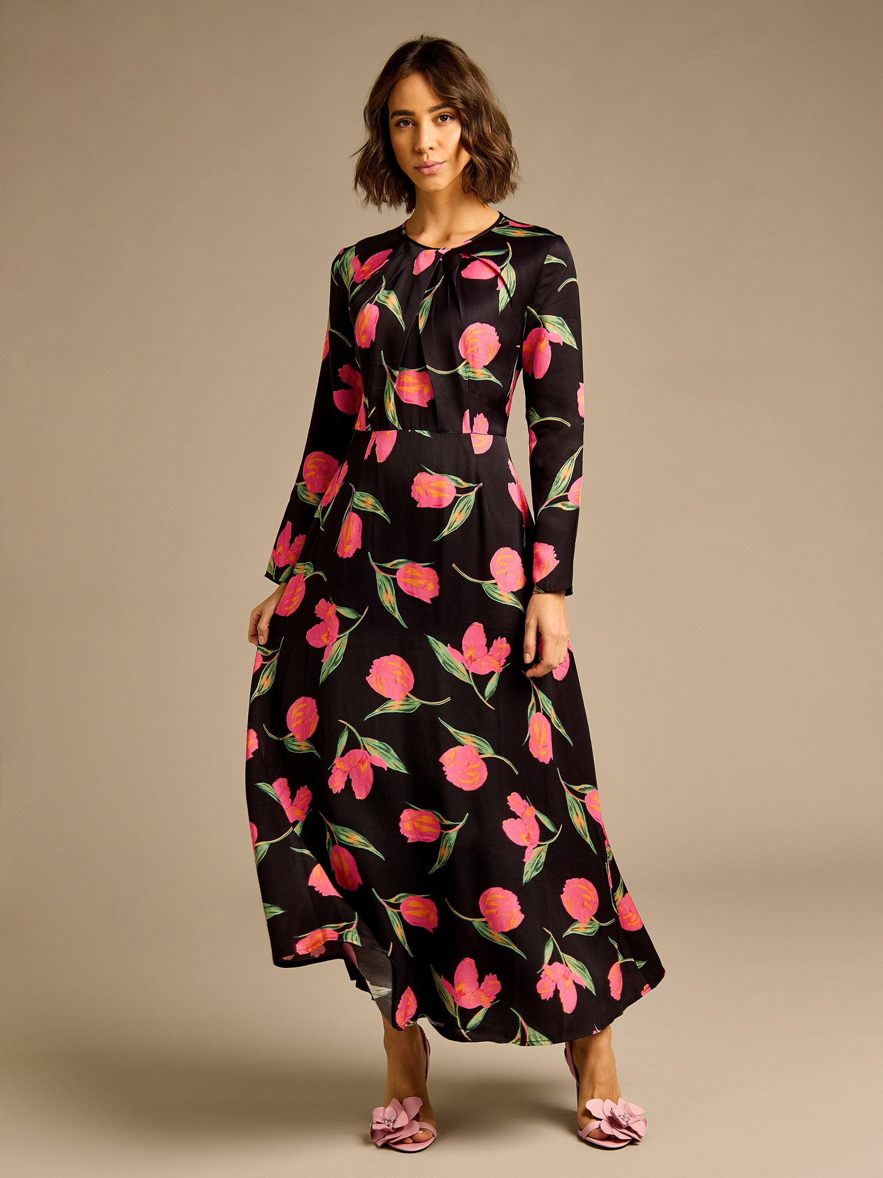 GWD Gina Floral Print Viscose Maxi Dress