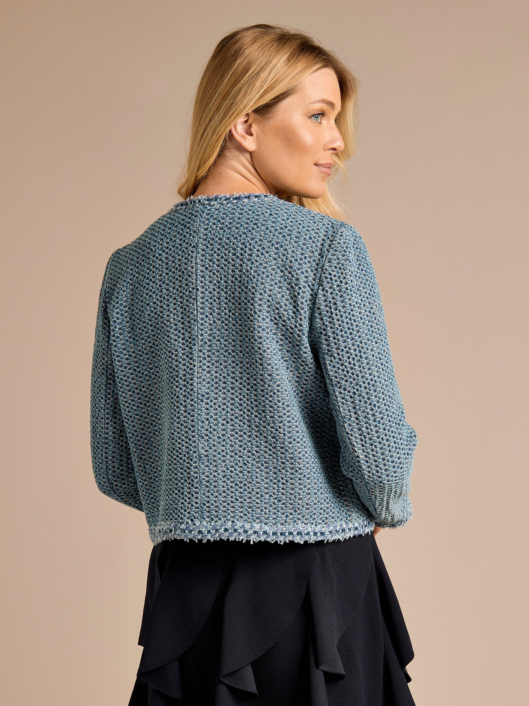 GWD Cal Textured Jacquard Indigo Denim Jacket