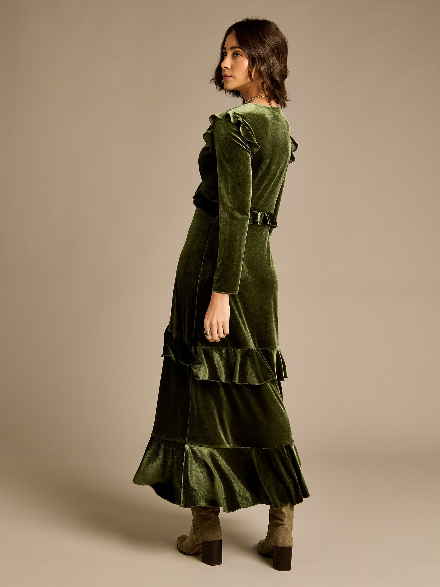 GWD Odetta Khaki Maxi Dress