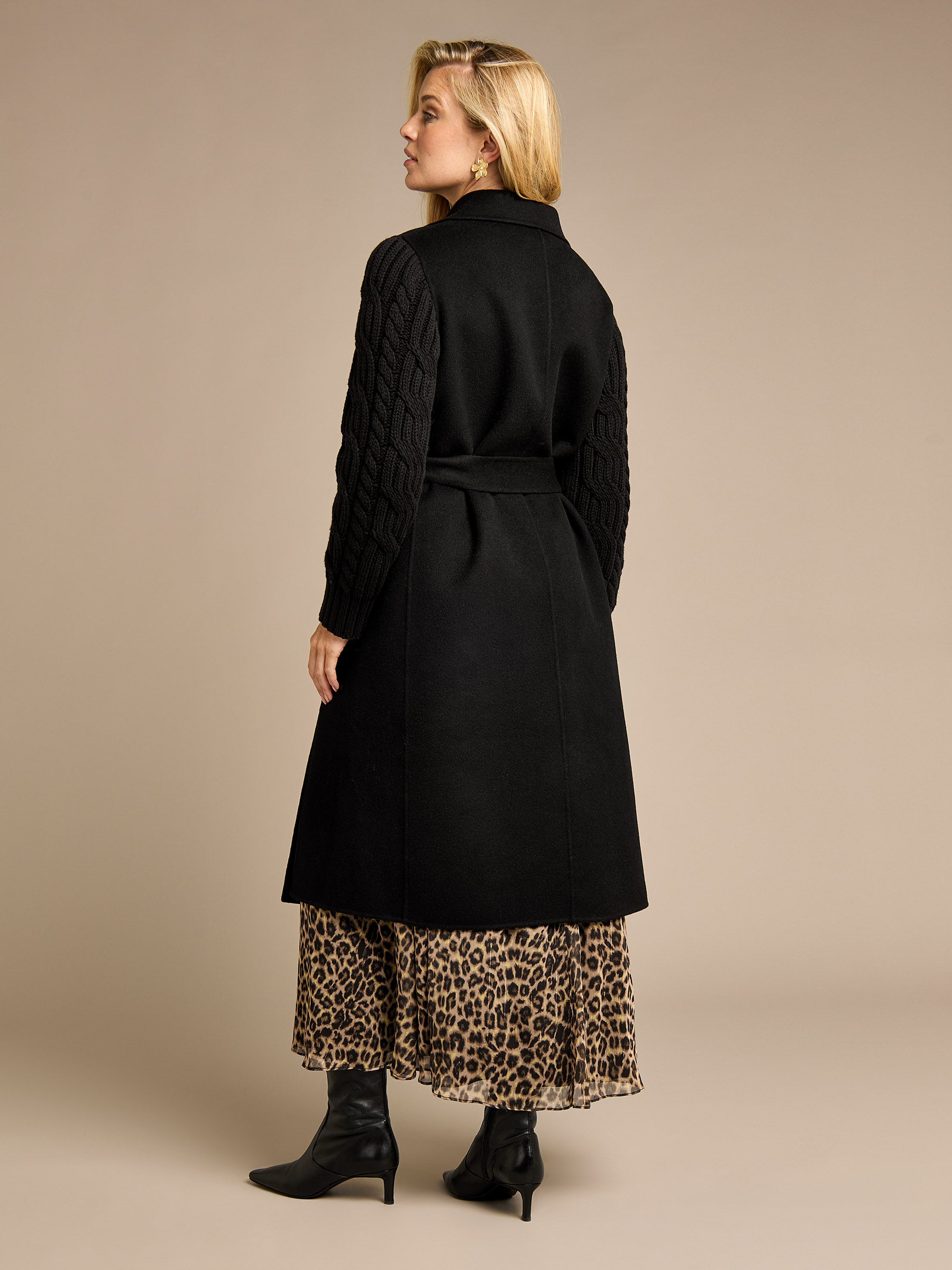 GWD Kara Black Wrap Coat