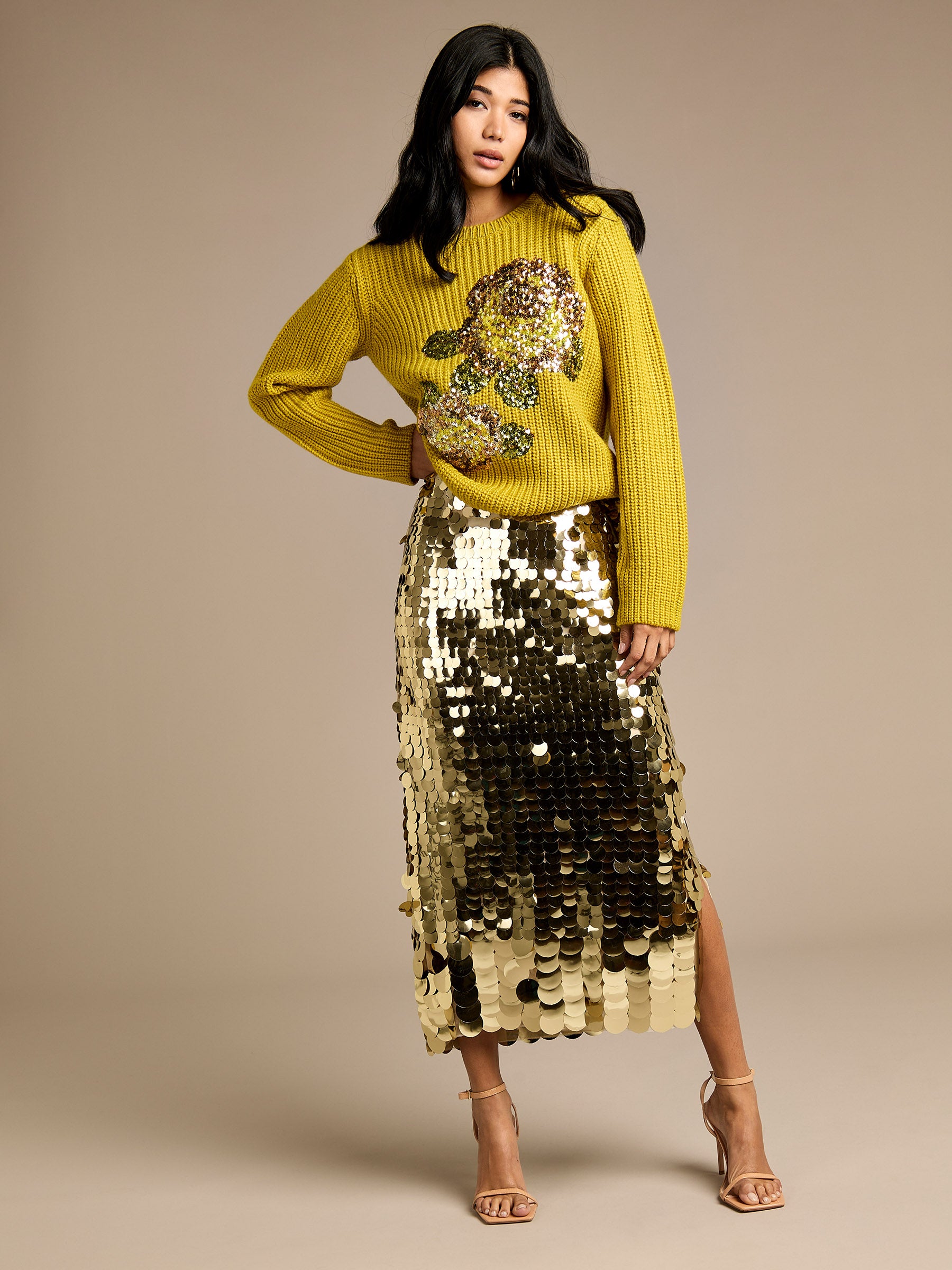 GWD Daisy Lime Sparkle Flower Jumper