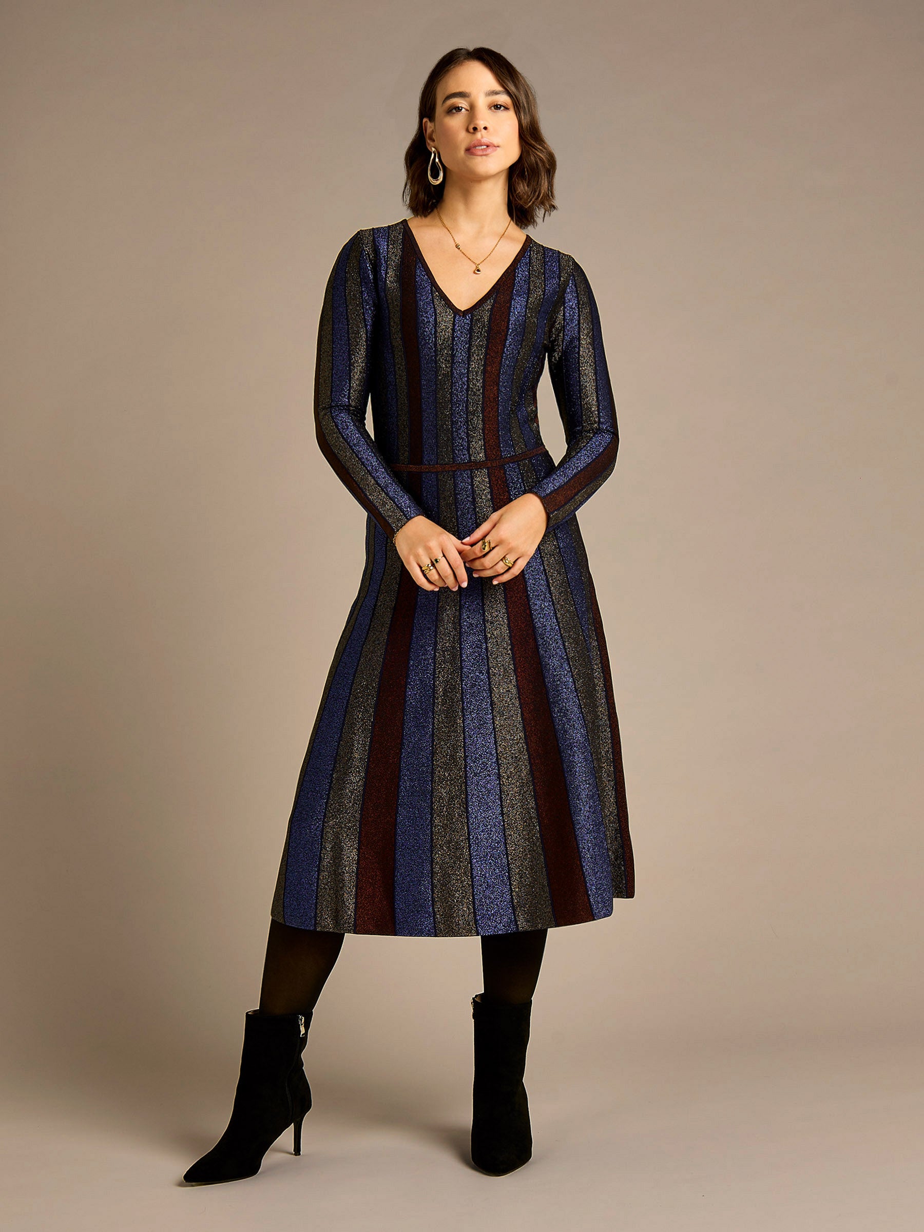 GWD Valentine Multi Stripe Knit Maxi Dress