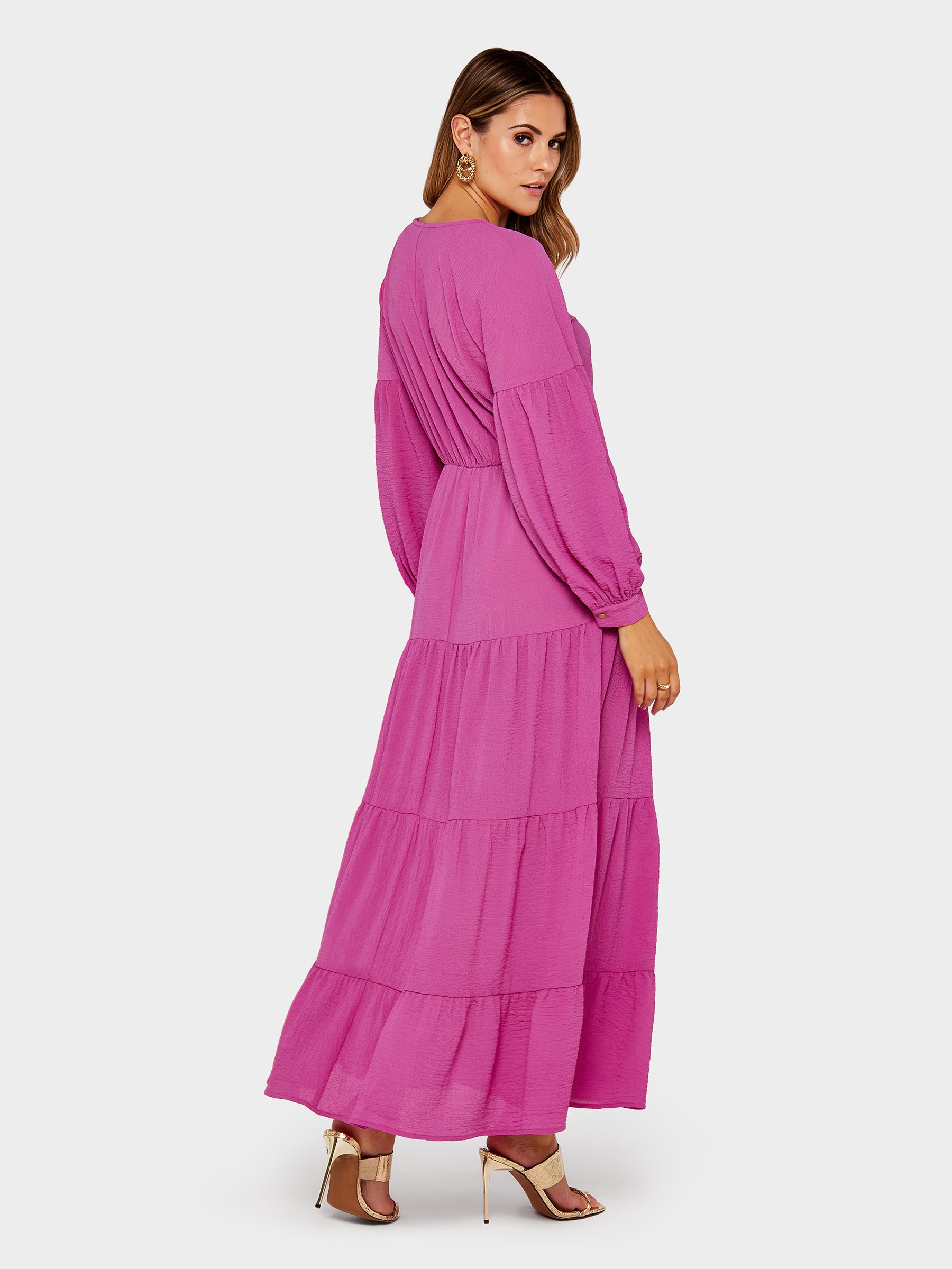 GWD Dakota Crepe Pink Maxi Dress