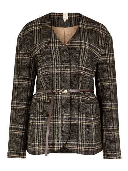 Aimee Brown Check Blazer