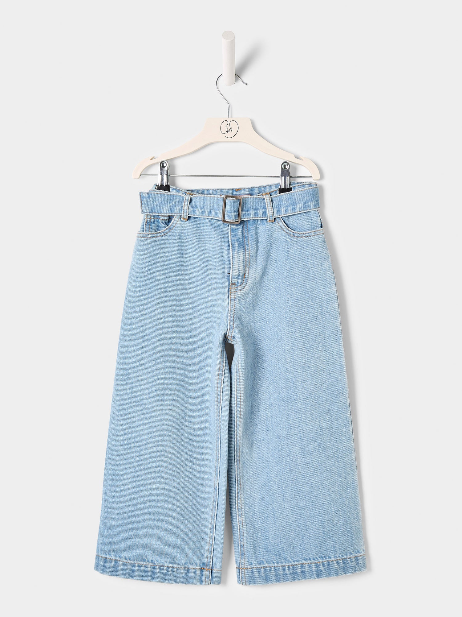 Sena Wide Leg belted jean