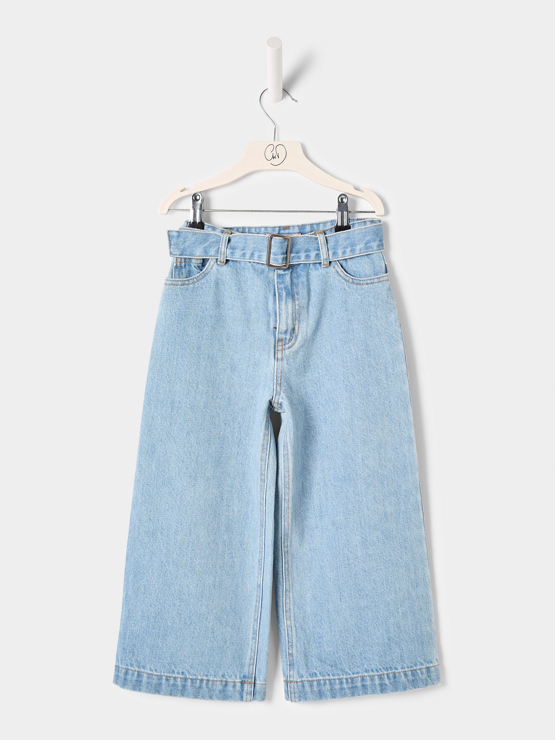 Sena Wide Leg belted jean