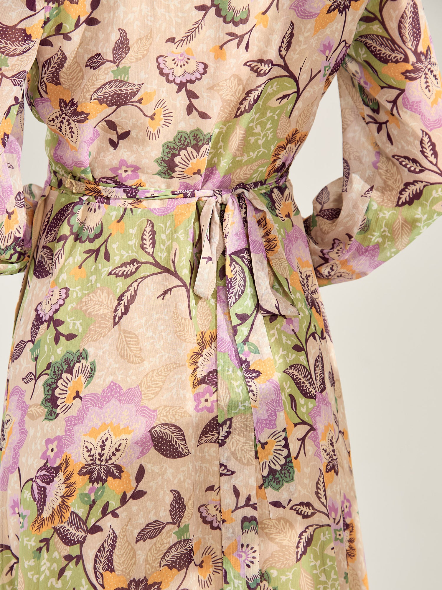 GWD Claudina Floral Print Maxi Wrap Dress