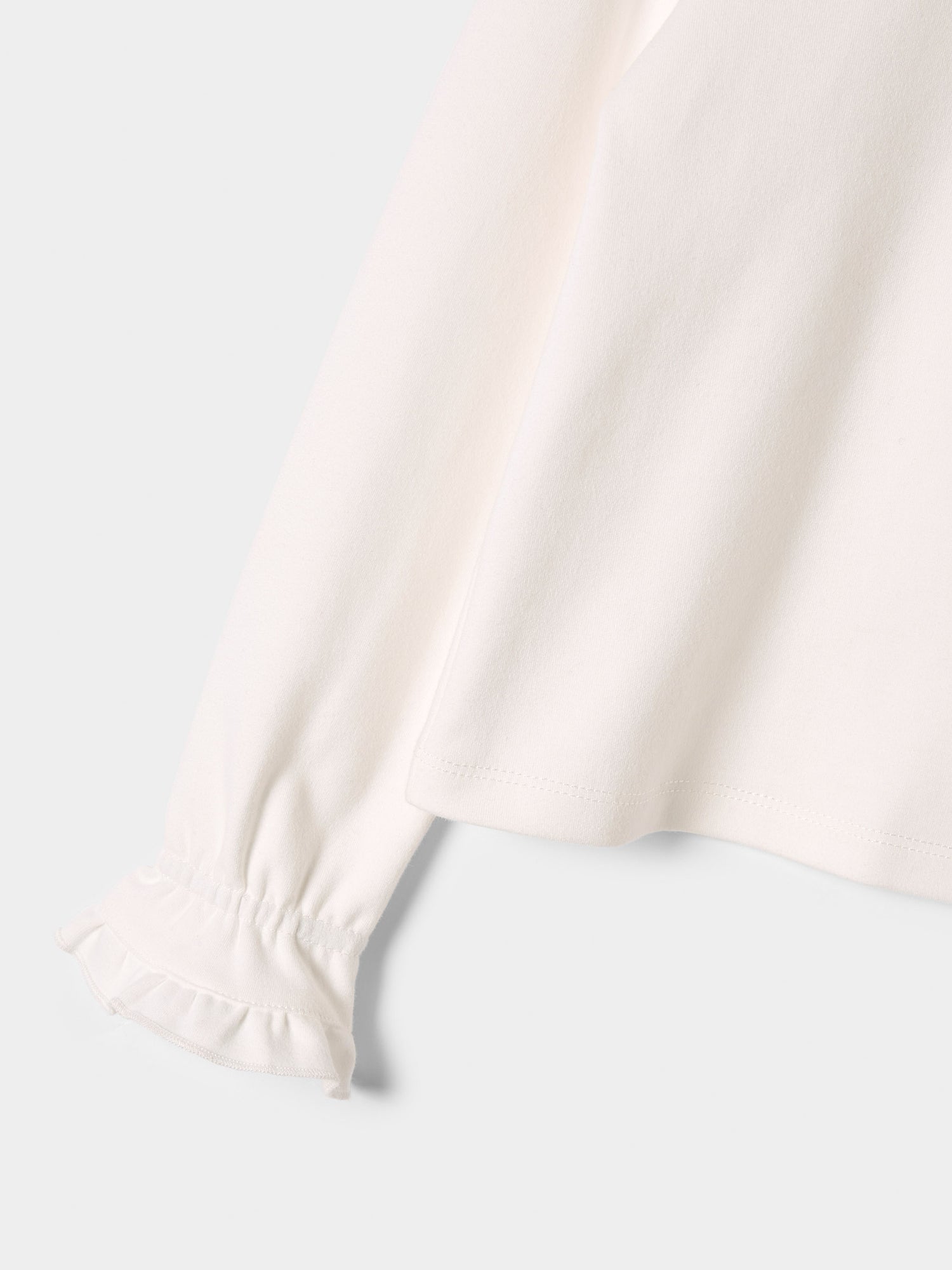 Daria White Jersey High Neck Top