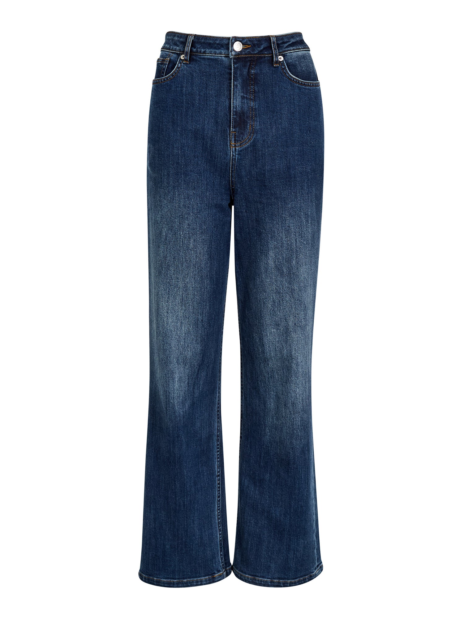GWD Dixie Indigo Mid Wash Straight Leg Denim Jean