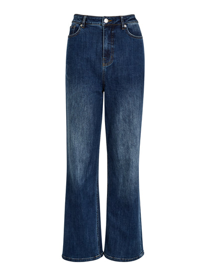 GWD Dixie Indigo Mid Wash Straight Leg Denim Jean