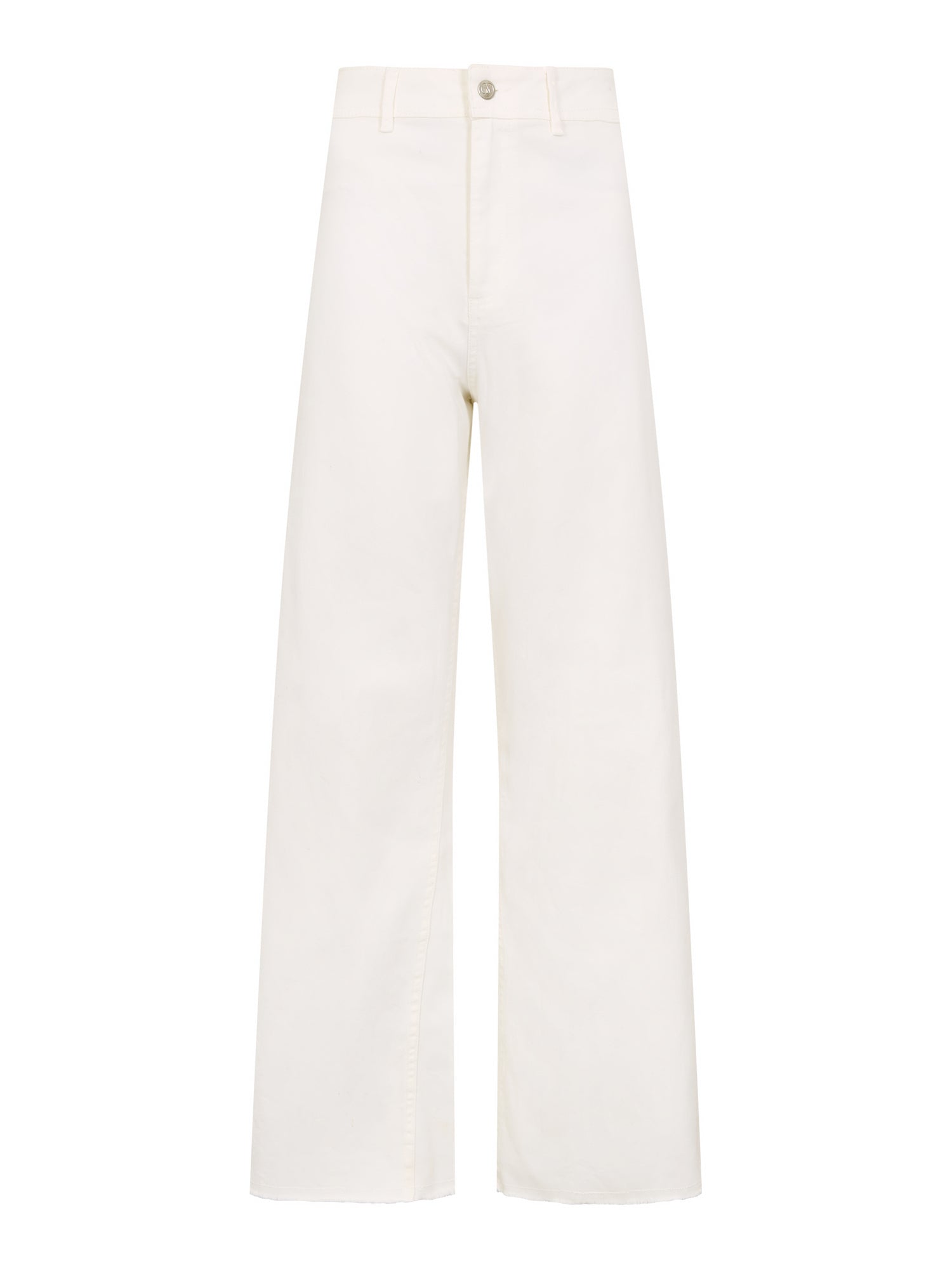 GWD Dottie White Wide Leg Denim Jean
