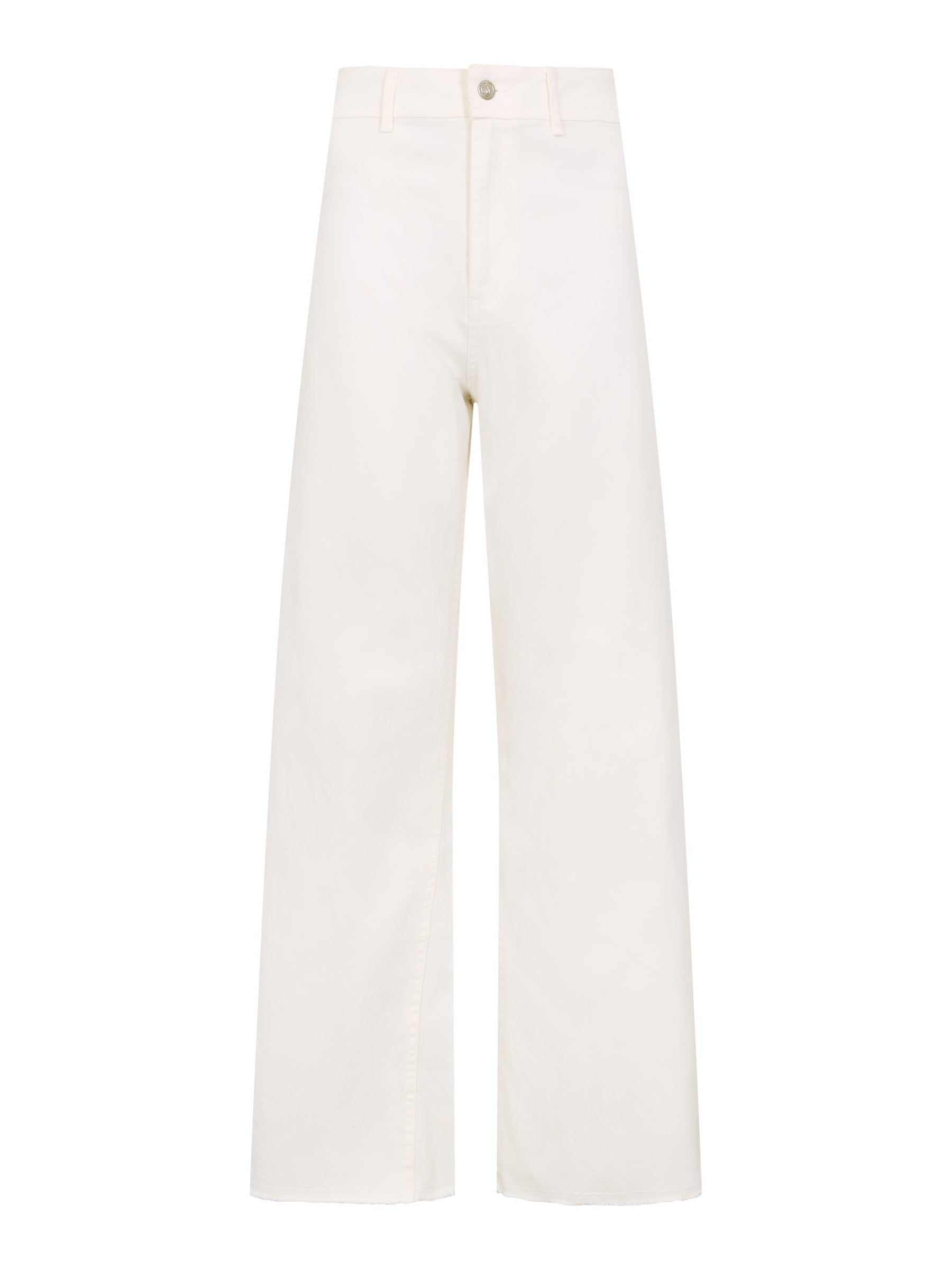 GWD Dottie White Wide Leg Denim Jean