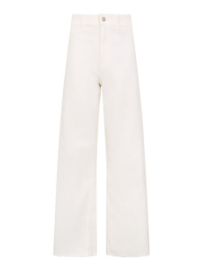 GWD Dottie White Wide Leg Denim Jean