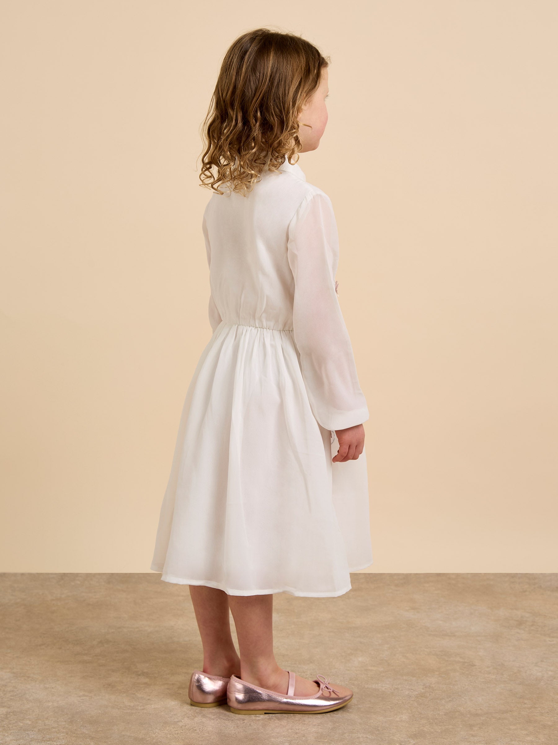 GWD Ellie Embroidered Shirt White Dress