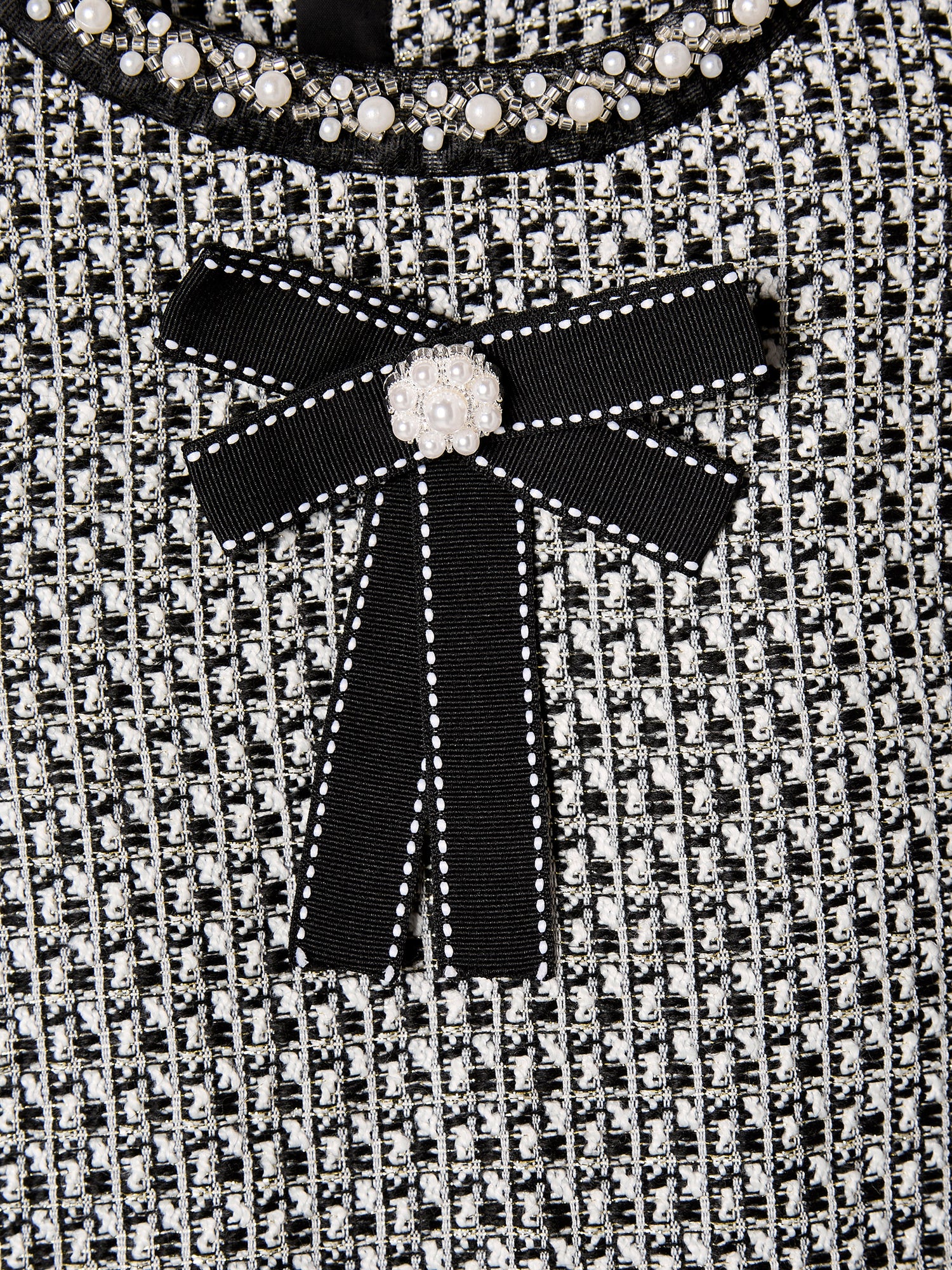 Elowen Black Boucle Pinafore dress