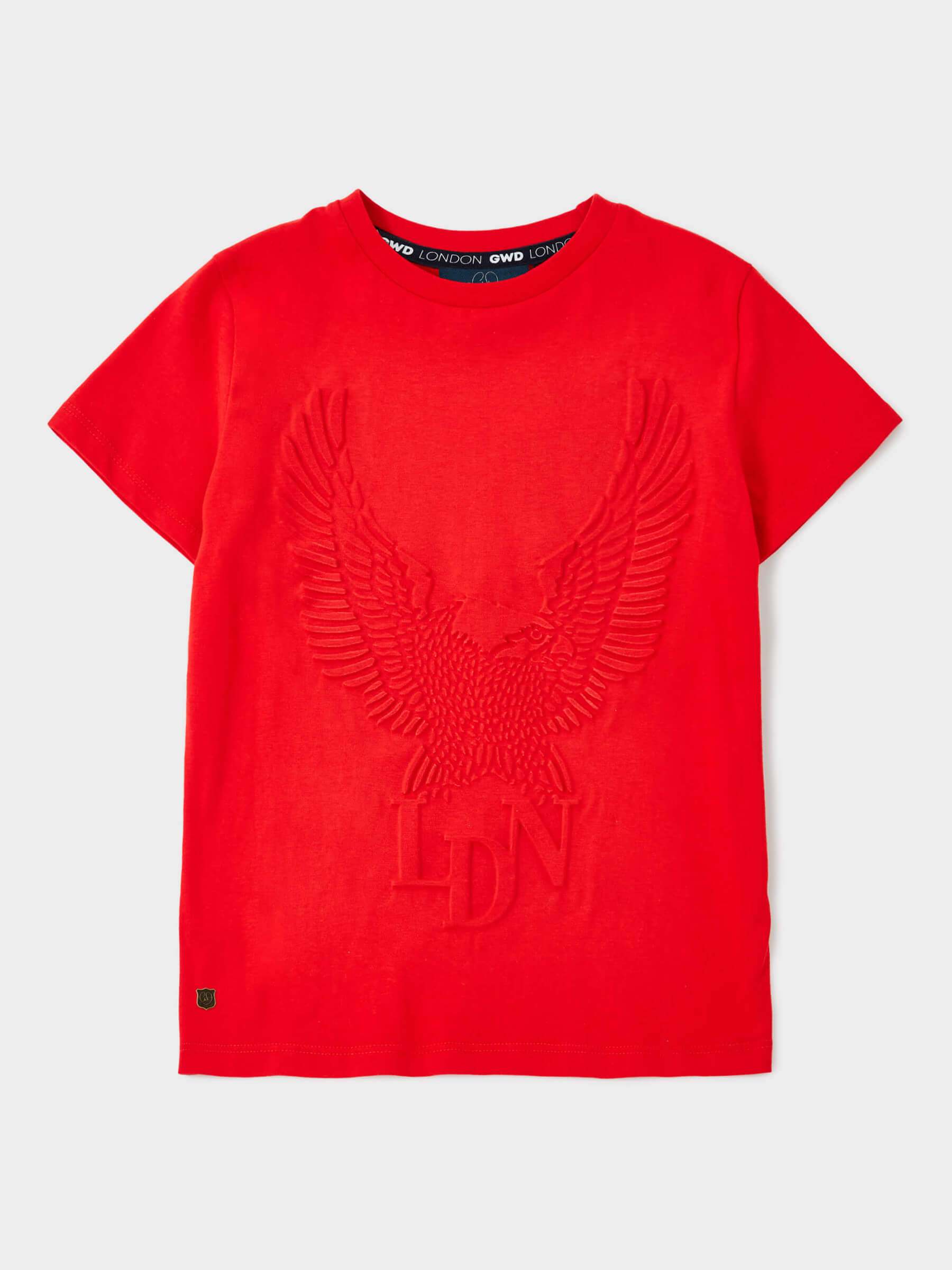 Regal Embossed T-Shirt Red | GWD Fashion