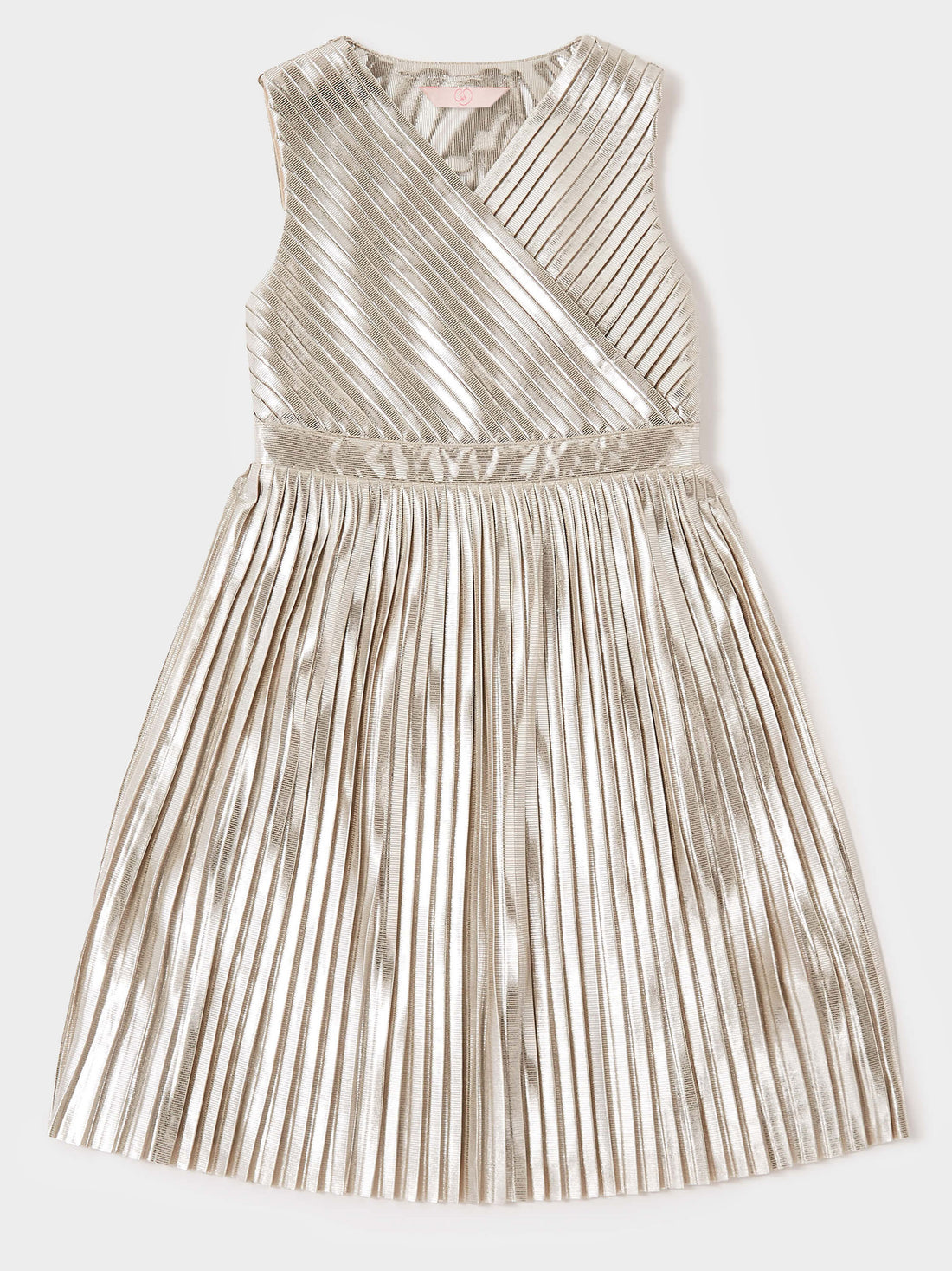 Lola Metallic Pleated Dress | GWD Fashion