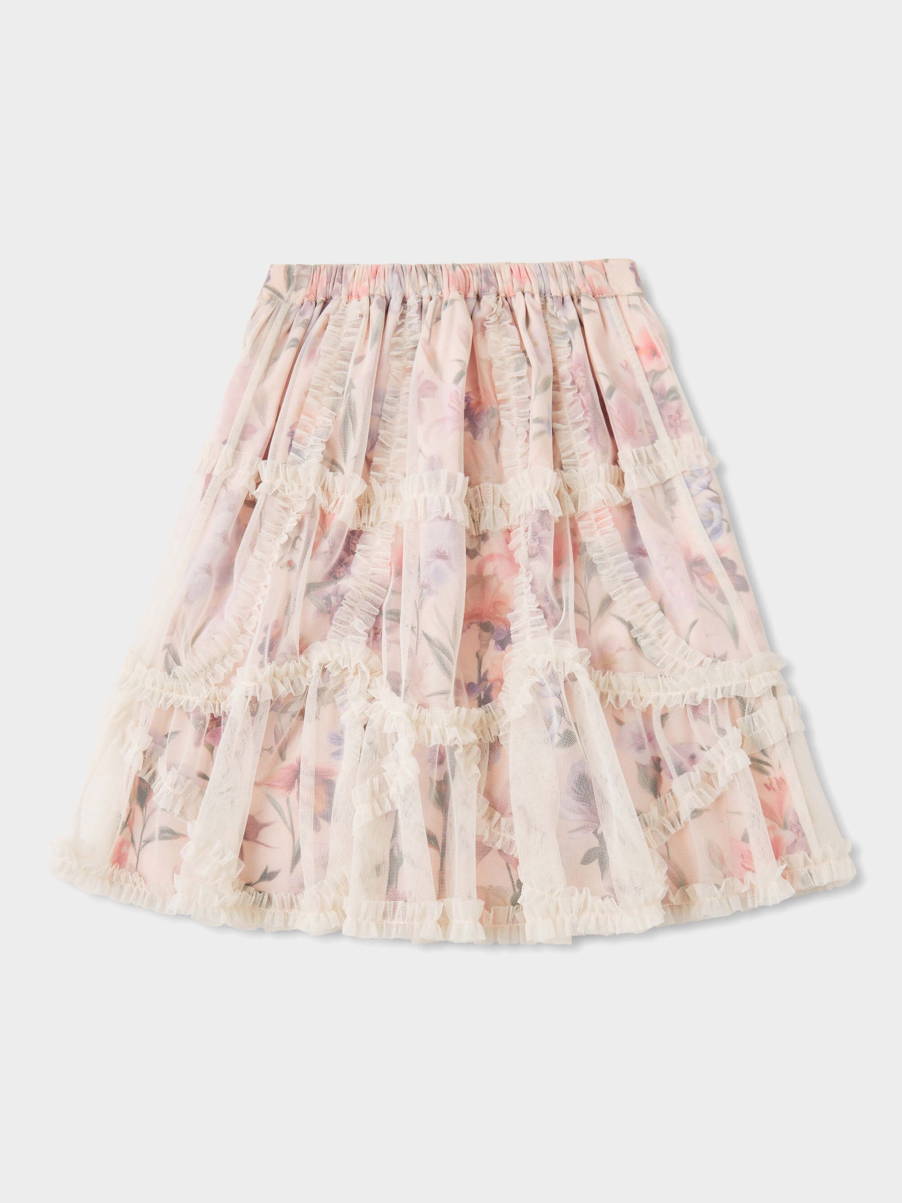 Lydia Floral Print Mesh Skirt