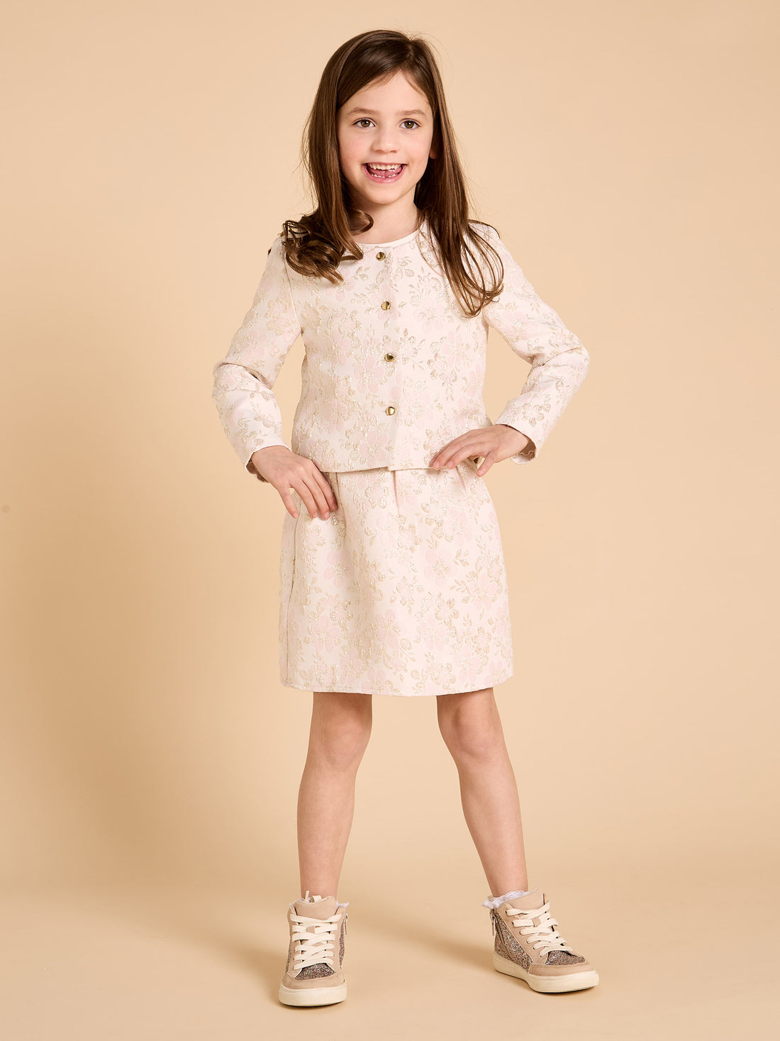 GWD Sky Embroidered Metallic Floral Jacquard Jacket