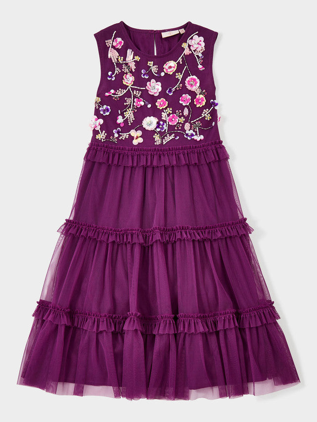 Filly Embroidered Purple Dress