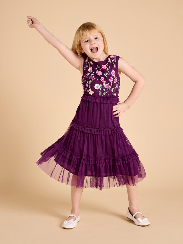 Filly Embroidered Purple Dress