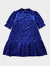 Hazel Cobalt Embroidered Velvet Dress | GWD Fashion