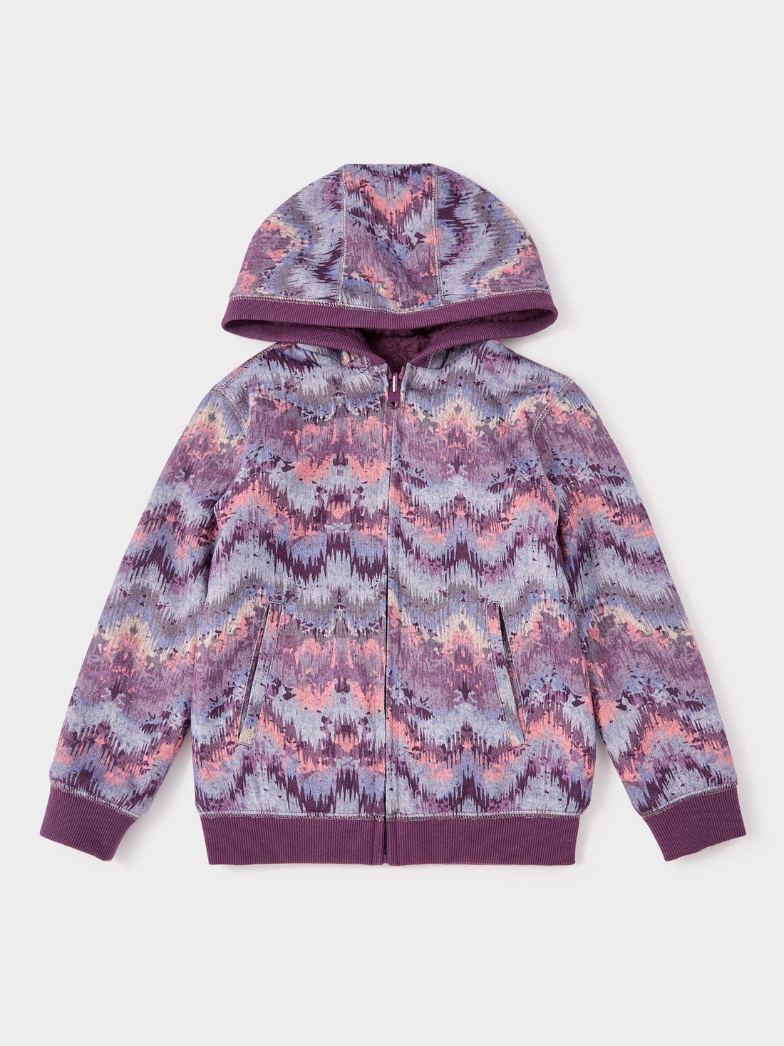 GWD Ziggy Ava Multi-Print Reversible Faux Fur Hooded Jacket