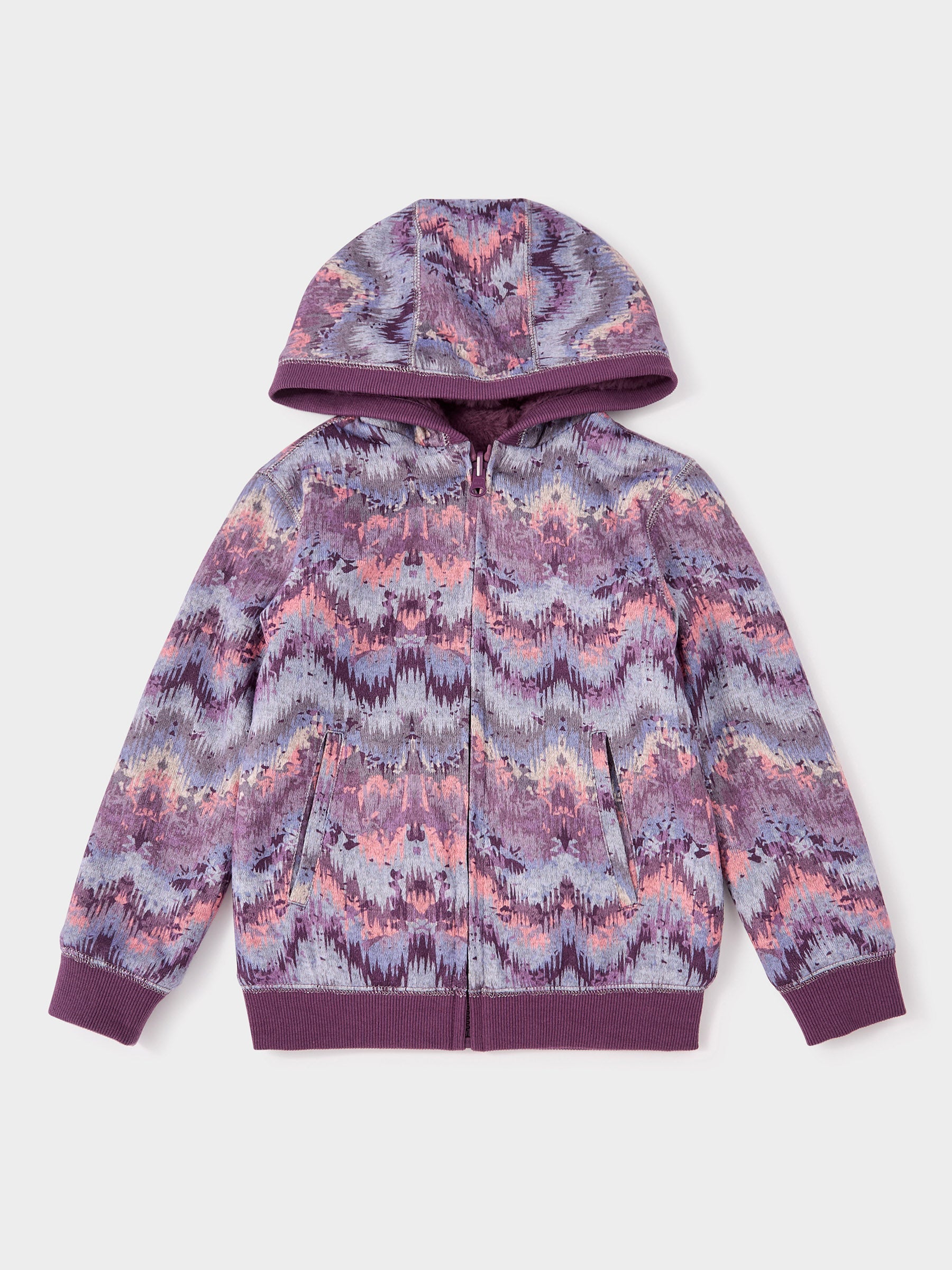 GWD Ziggy Ava Multi-Print Reversible Faux Fur Hooded Jacket