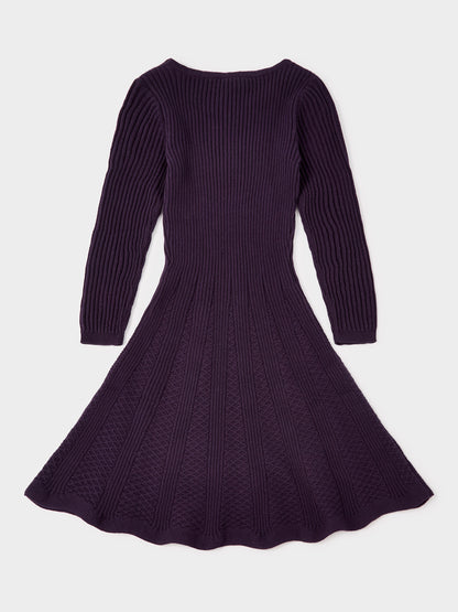 Sion Purple Knitted Dress