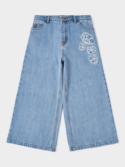 Madge Wide Leg Indigo Denim Jean | GWD Fashion