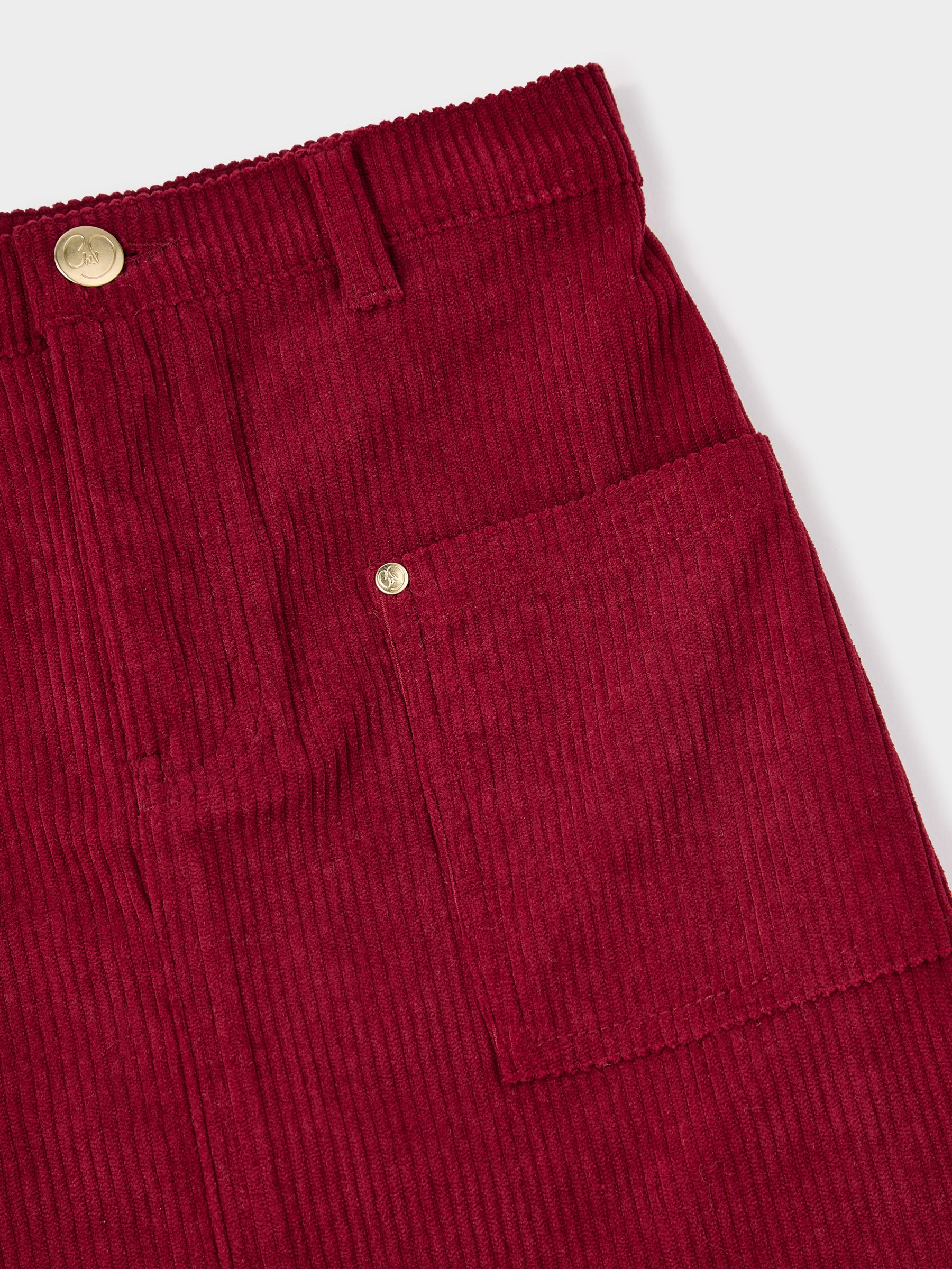 Phoebe Burgundyed Corduroy Skirt