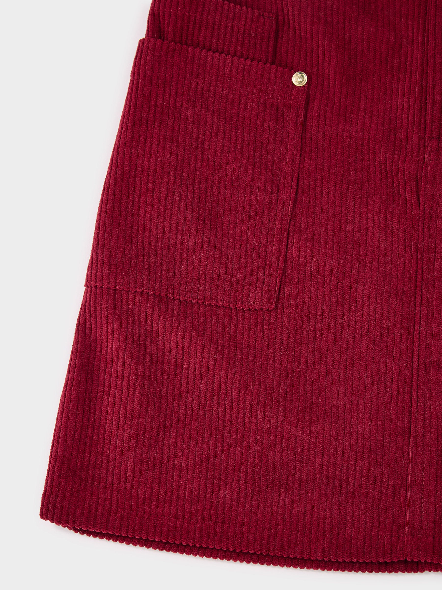 Phoebe Burgundyed Corduroy Skirt