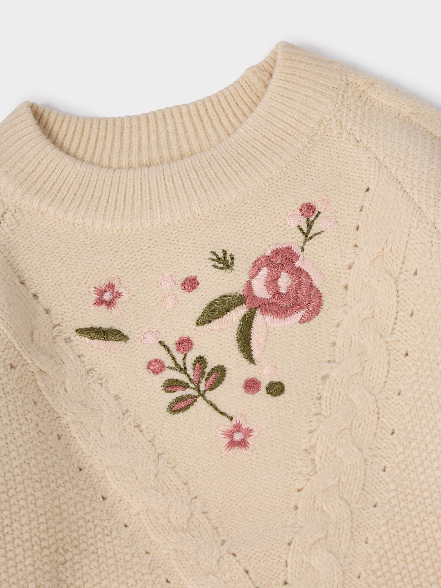 Claire Floral Embroidered Knitted Jumper