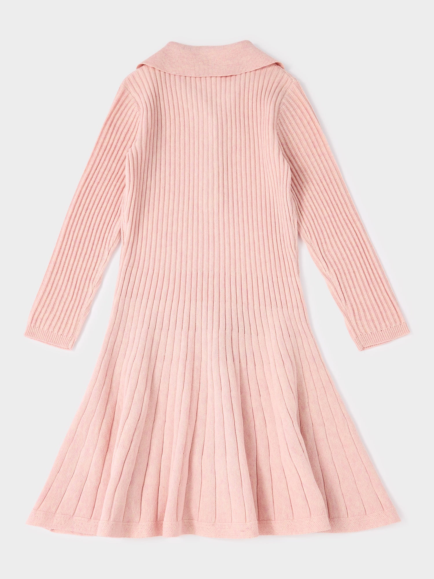 Tayla Pink Collared Knitted Dress