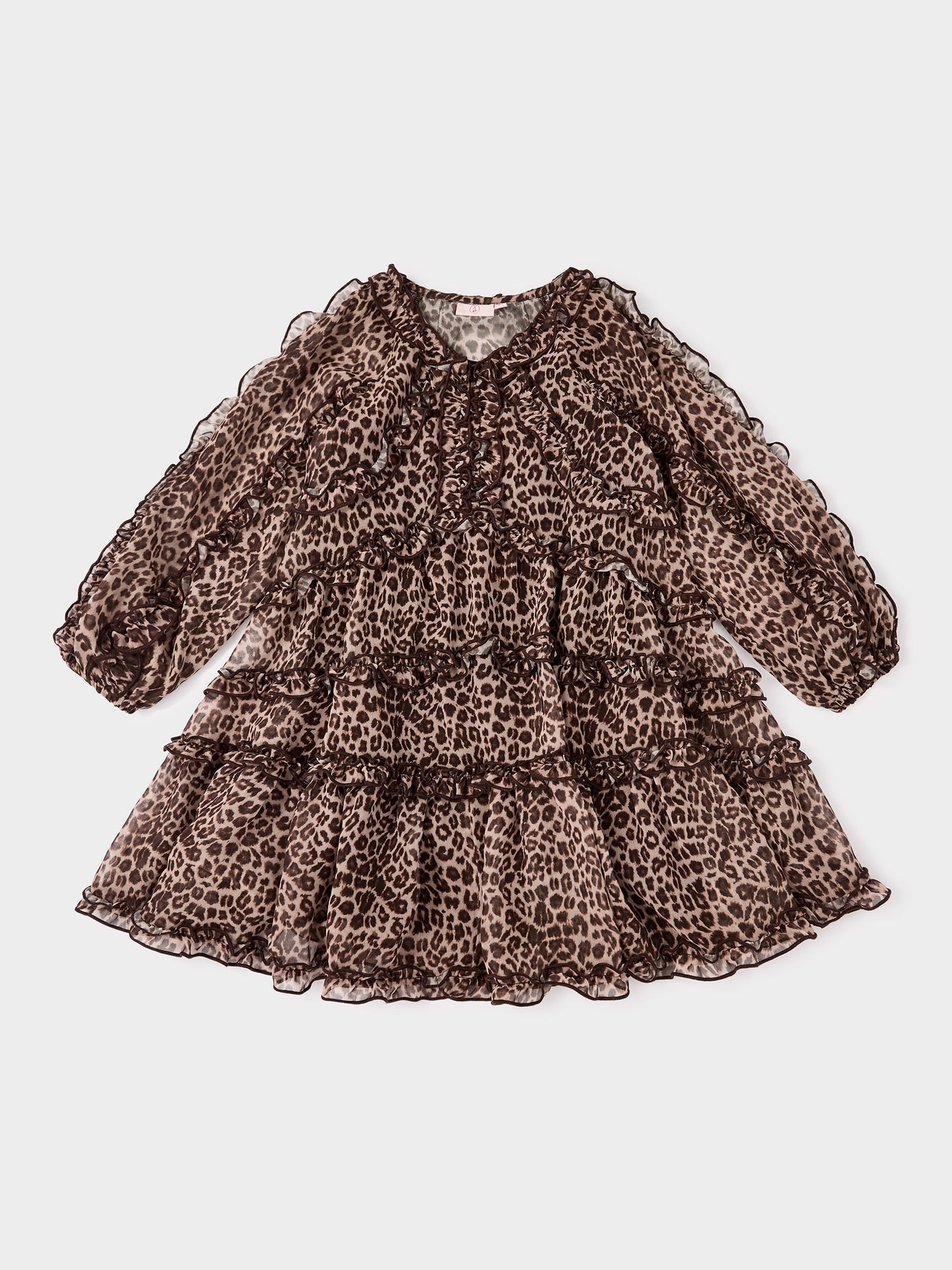 Georgia Leopard Print Ruffle Dress